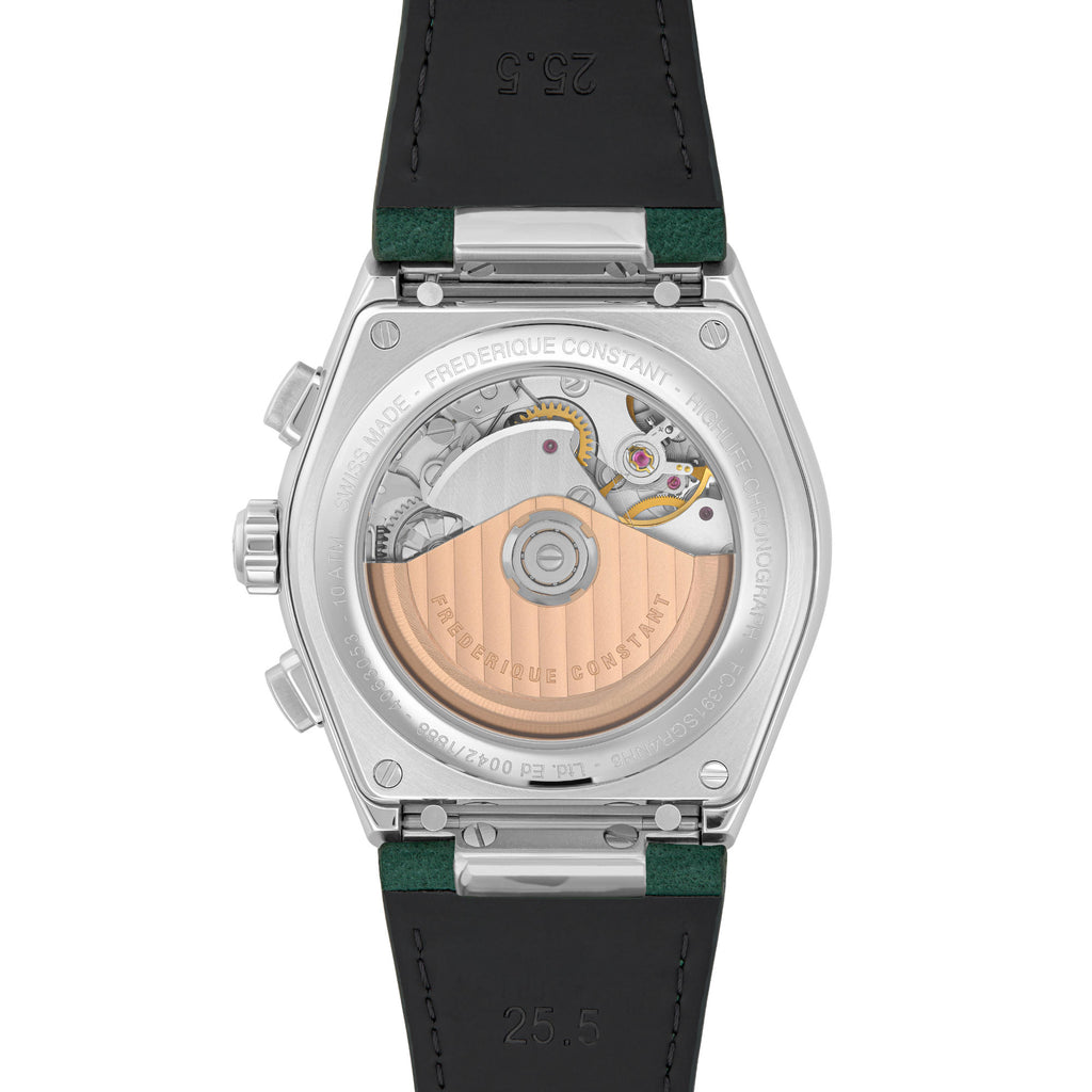 Frederique Constant Highlife Chronograph Automatik (FC-391SGR4NH6) aus Leder, Edelstahl