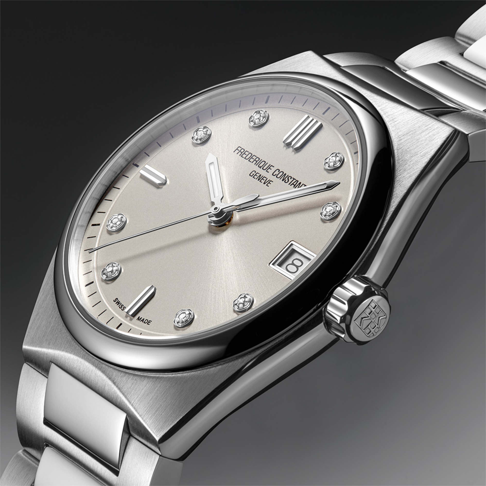 Frederique Constant Highlife Damen Quarz (FC-240BGD2NH6B) aus Edelstahl mit Diamant