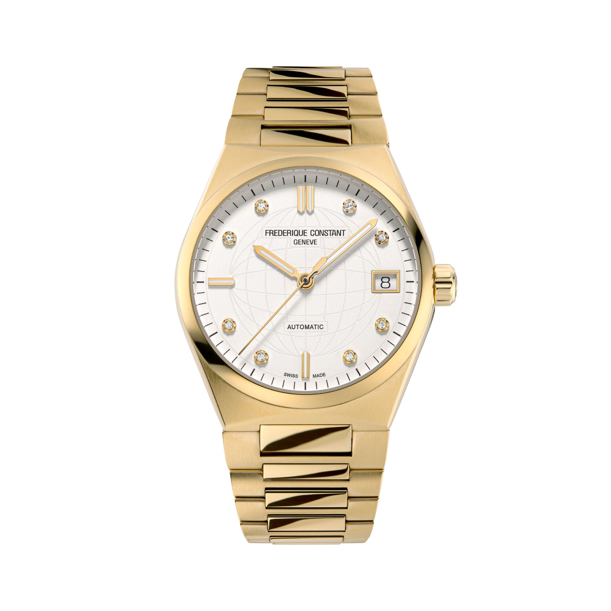 Frederique Constant Highlife Ladies Automatic (FC-303VD2NH5B) aus Silber mit Diamant