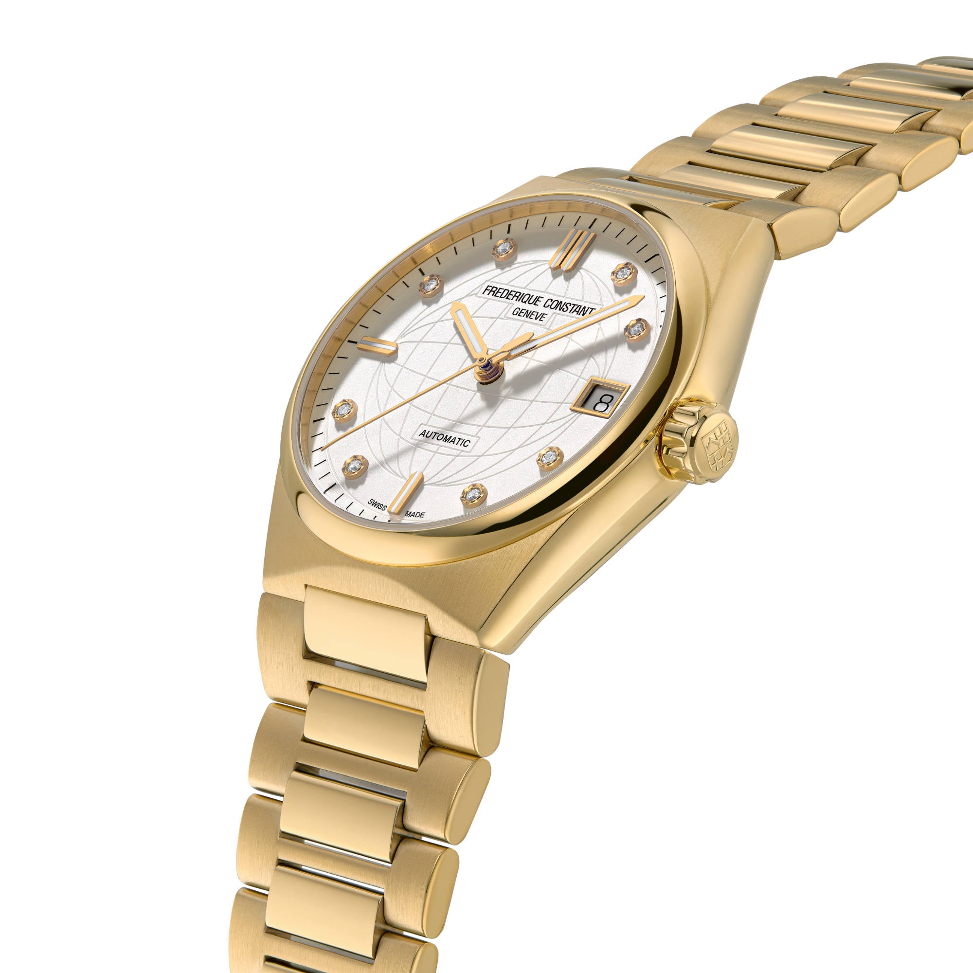 Frederique Constant Highlife Ladies Automatic (FC-303VD2NH5B) aus Silber mit Diamant