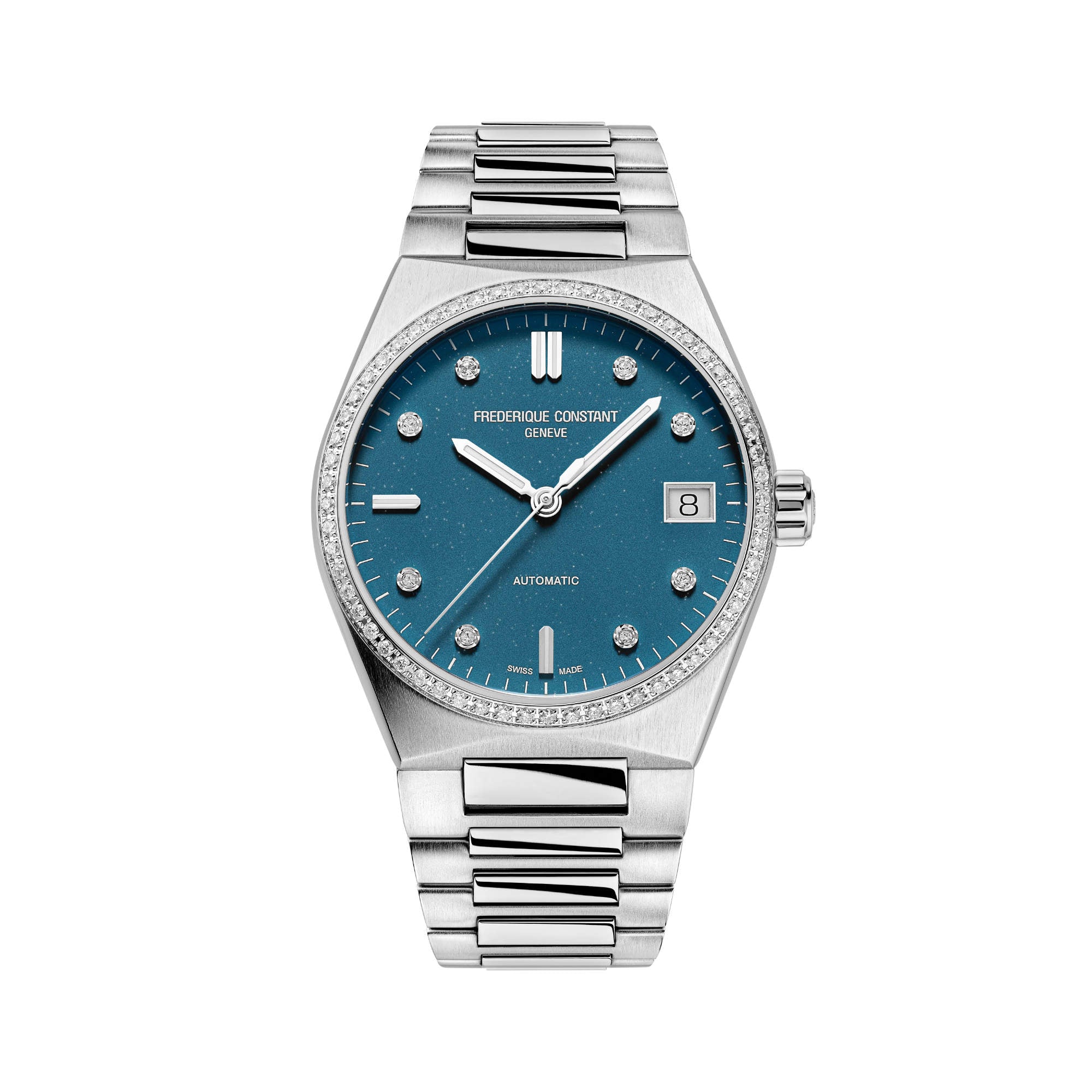 Frederique Constant Highlife Ladies Automatic Sparkling (FC-303LBSD2NHD6B) aus Edelstahl mit Diamant