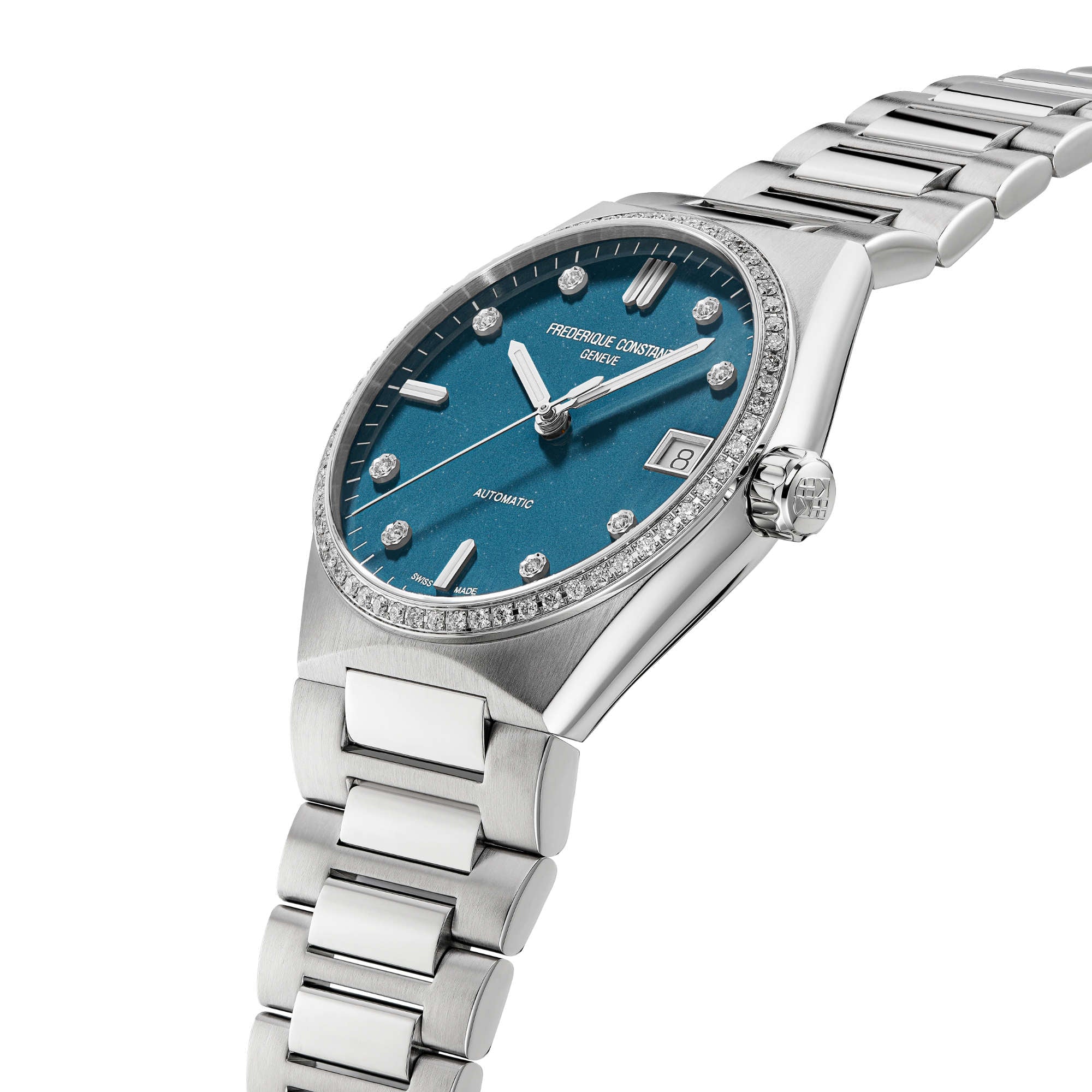 Frederique Constant Highlife Ladies Automatic Sparkling (FC-303LBSD2NHD6B) aus Edelstahl mit Diamant