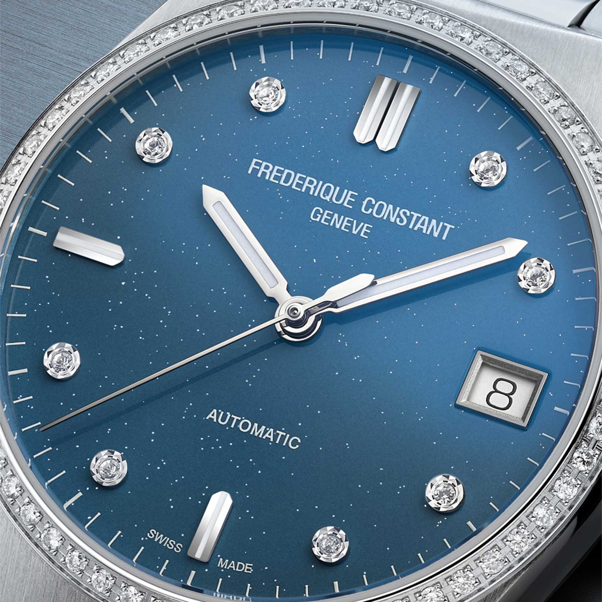 Frederique Constant Highlife Ladies Automatic Sparkling (FC-303LBSD2NHD6B) aus Edelstahl mit Diamant