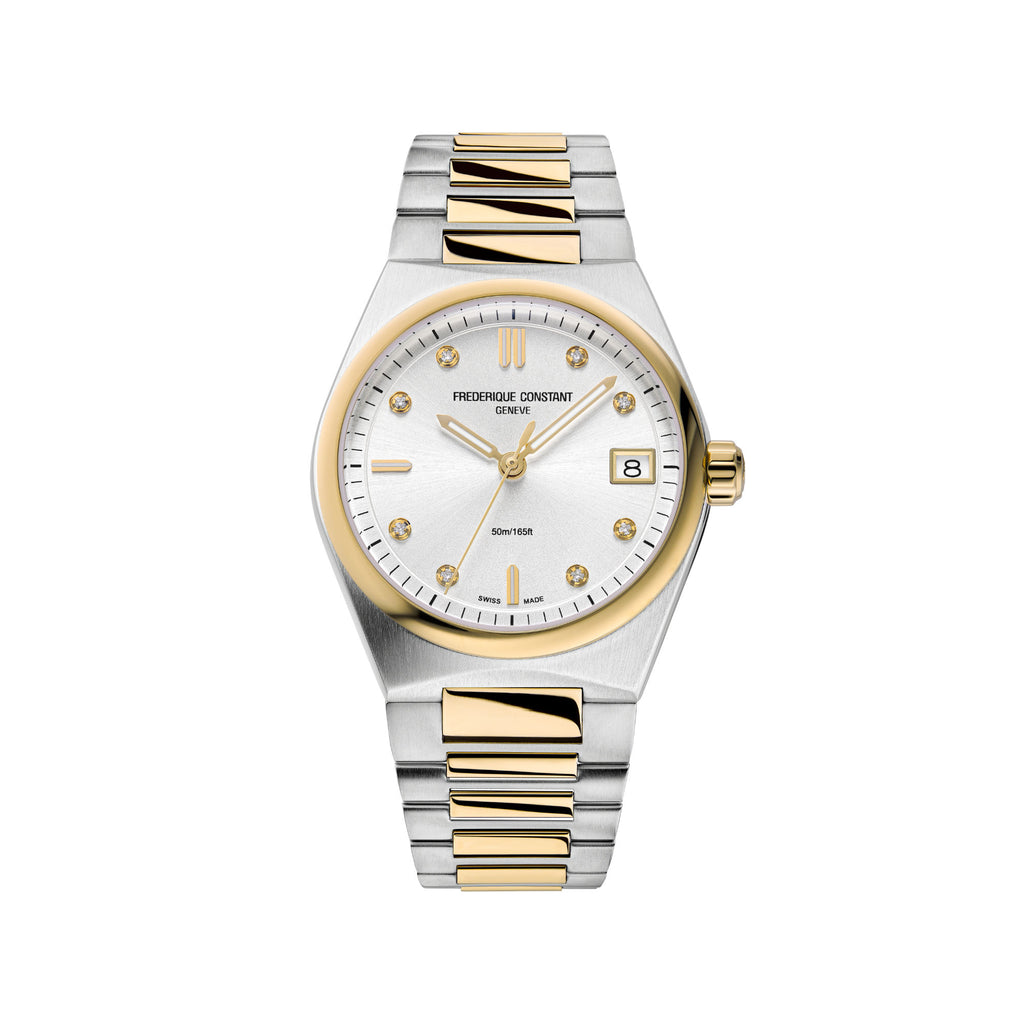 Frederique Constant Highlife Ladies Quartz (FC-240VD2NH3B) aus Silber mit Diamant
