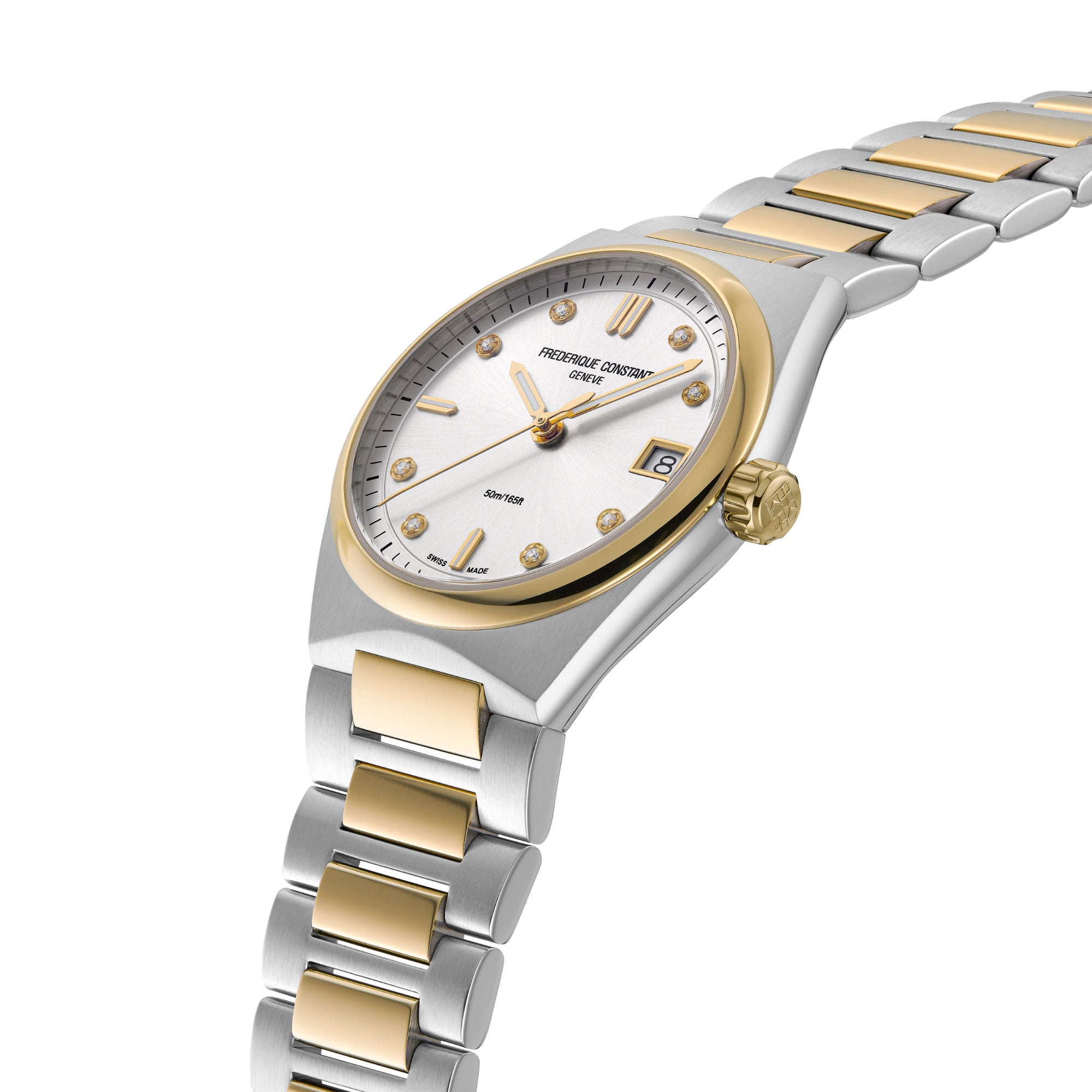 Frederique Constant Highlife Ladies Quartz (FC-240VD2NH3B) aus Silber mit Diamant