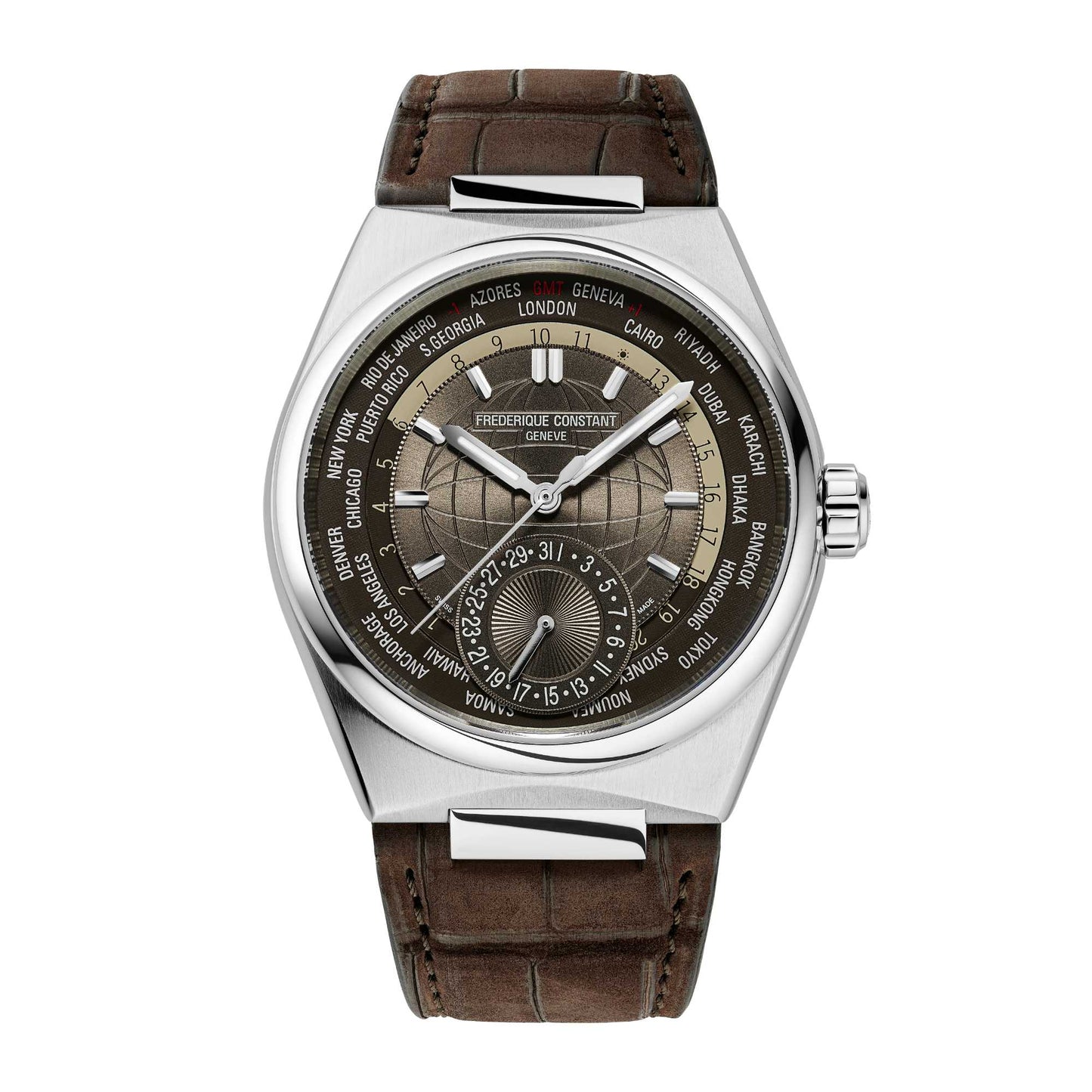 Highlife Worldtimer Manufacture, Leder von Frederique Constant (FC-718C4NH6)