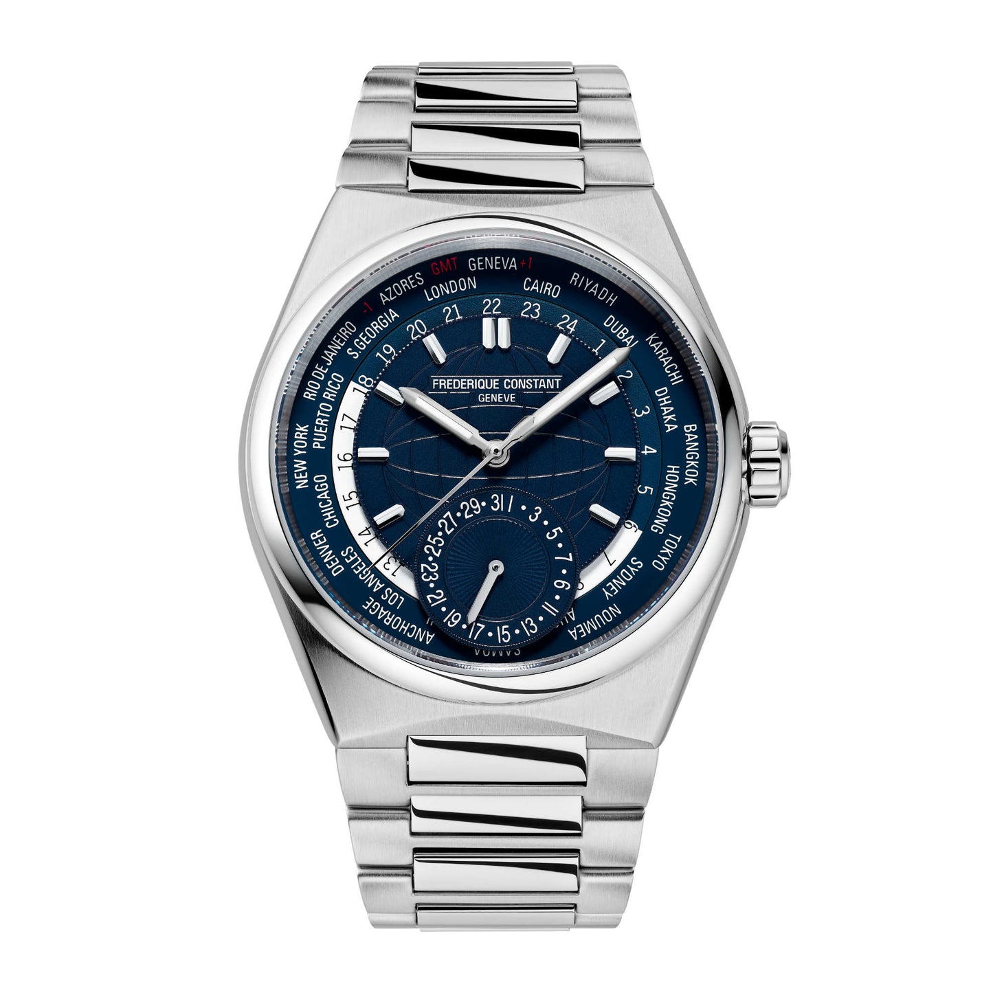 Highlife Worldtimer Manufacture, Edelstahl von Frederique Constant (FC-718N4NH6B)