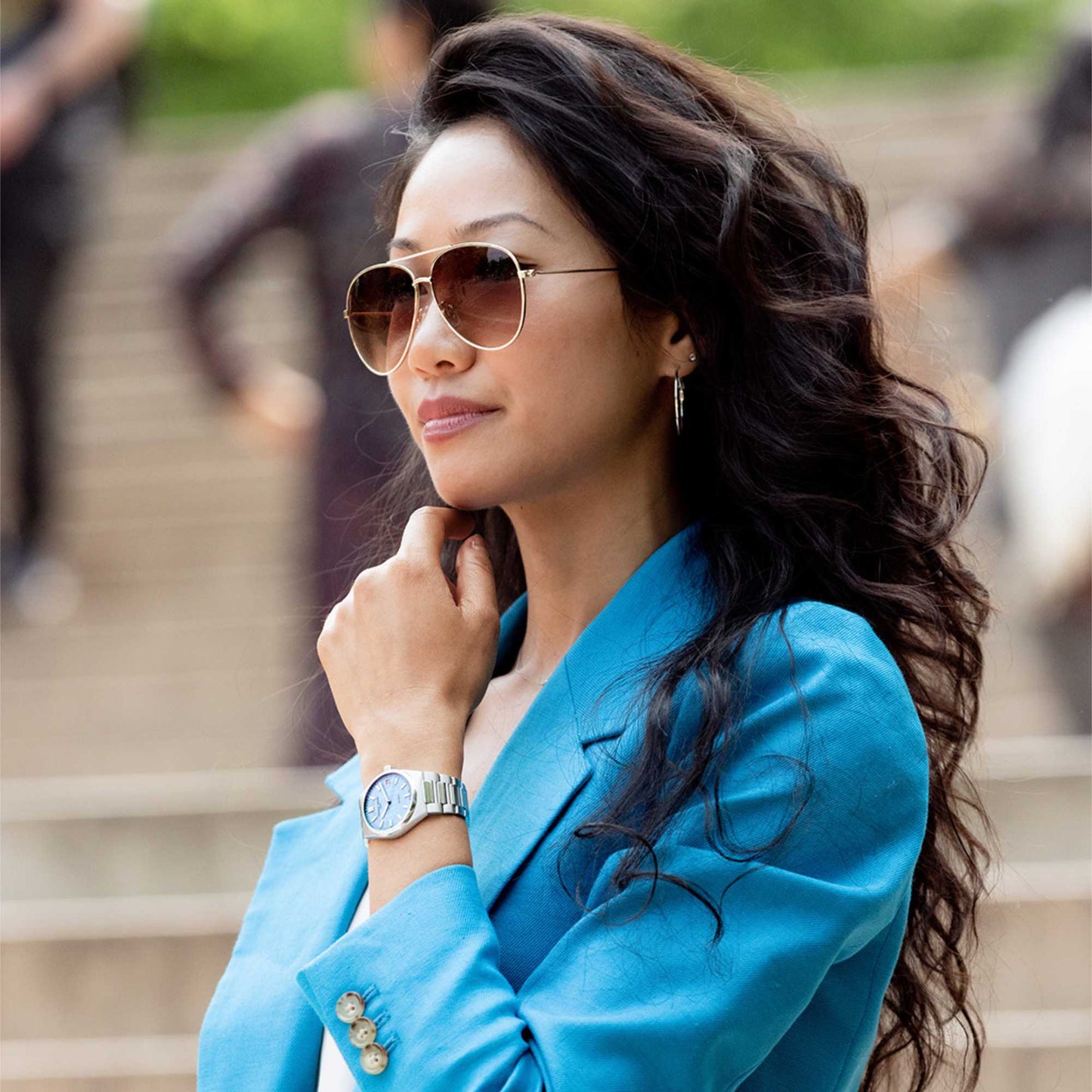 Frederique Constant Ladies Automatic (FC-303LB2NH6B) aus Edelstahl mit Türkis