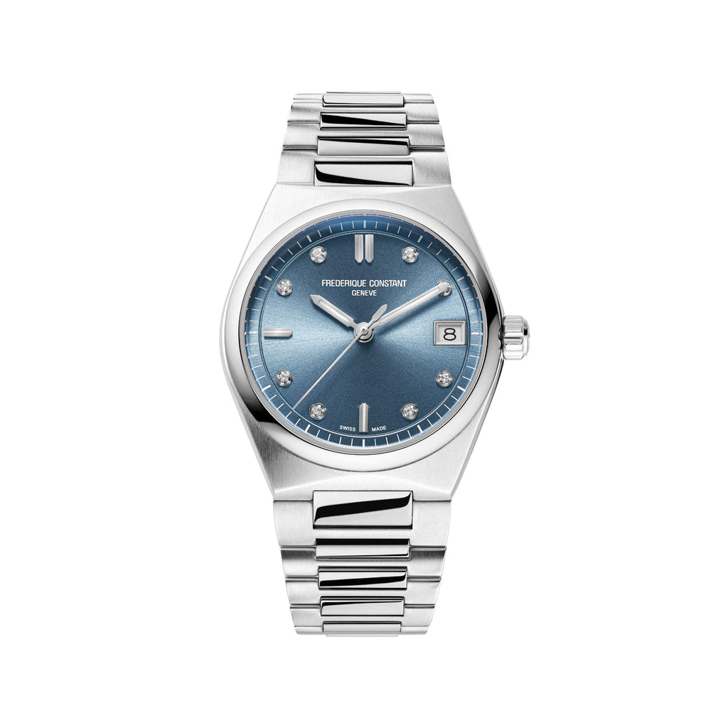 Frederique Constant Ladies Quartz (FC-240LND2NH26B) aus Edelstahl mit Diamant