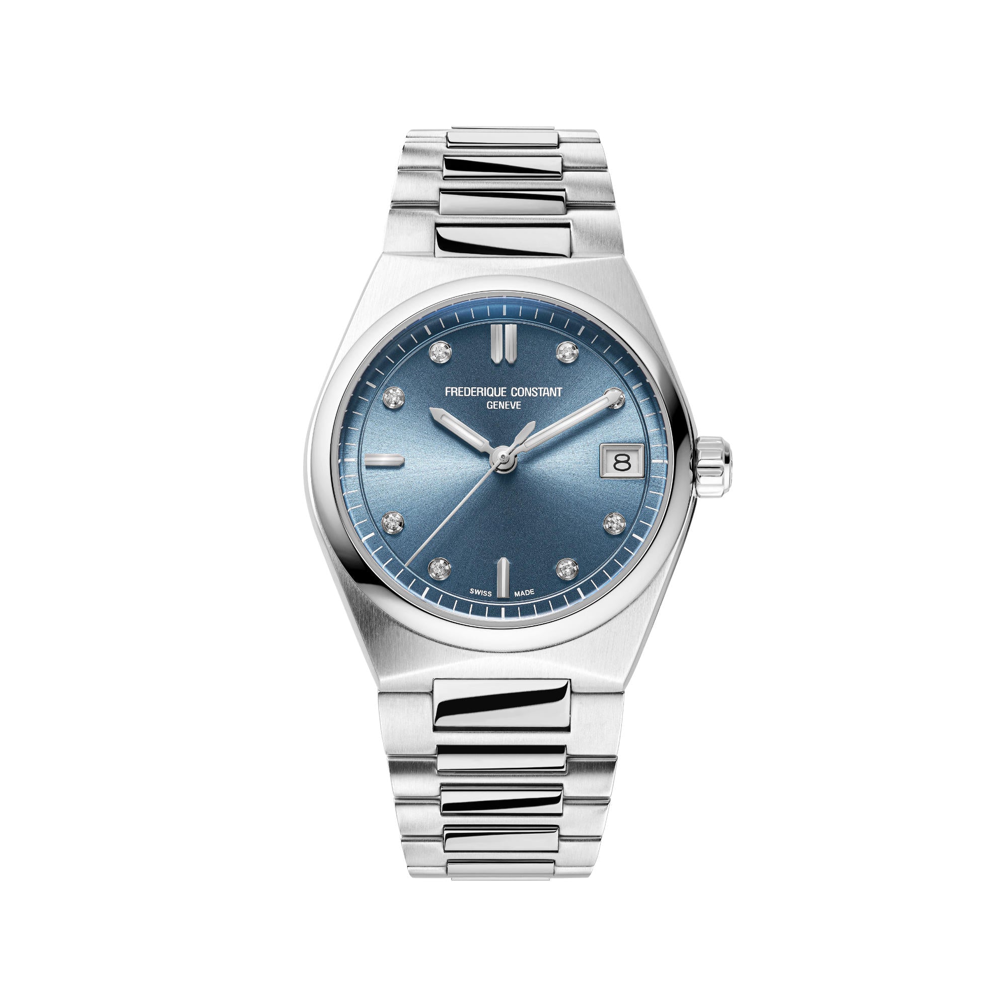 Frederique Constant Ladies Quartz (FC-240LND2NH26B) aus Edelstahl mit Diamant
