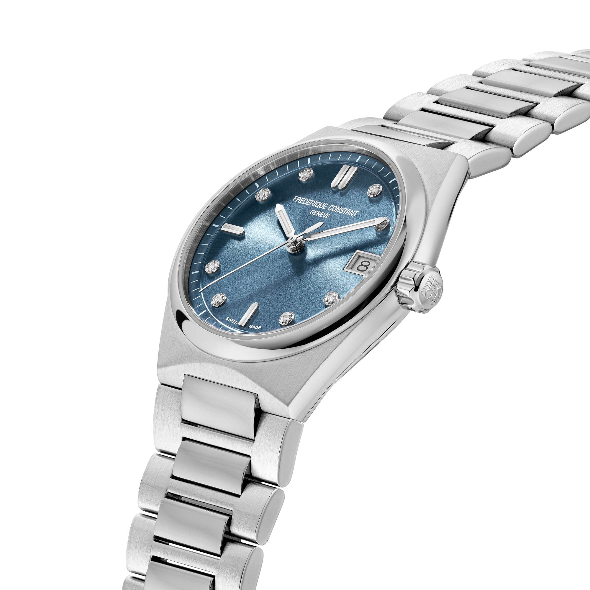Frederique Constant Ladies Quartz (FC-240LND2NH26B) aus Edelstahl mit Diamant