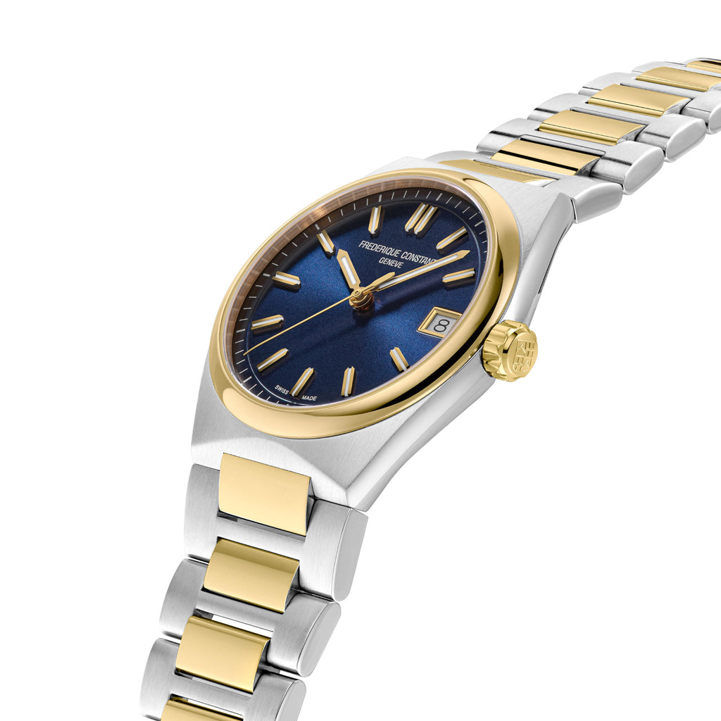 Frederique Constant Ladies Quartz (FC-240N2NH3B) aus Gelbgold, Edelstahl