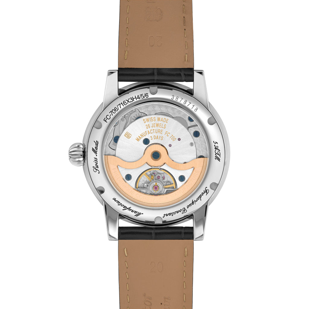 Frederique Constant Manufacture Classic Date (FC-706B3H6) aus Leder, Edelstahl