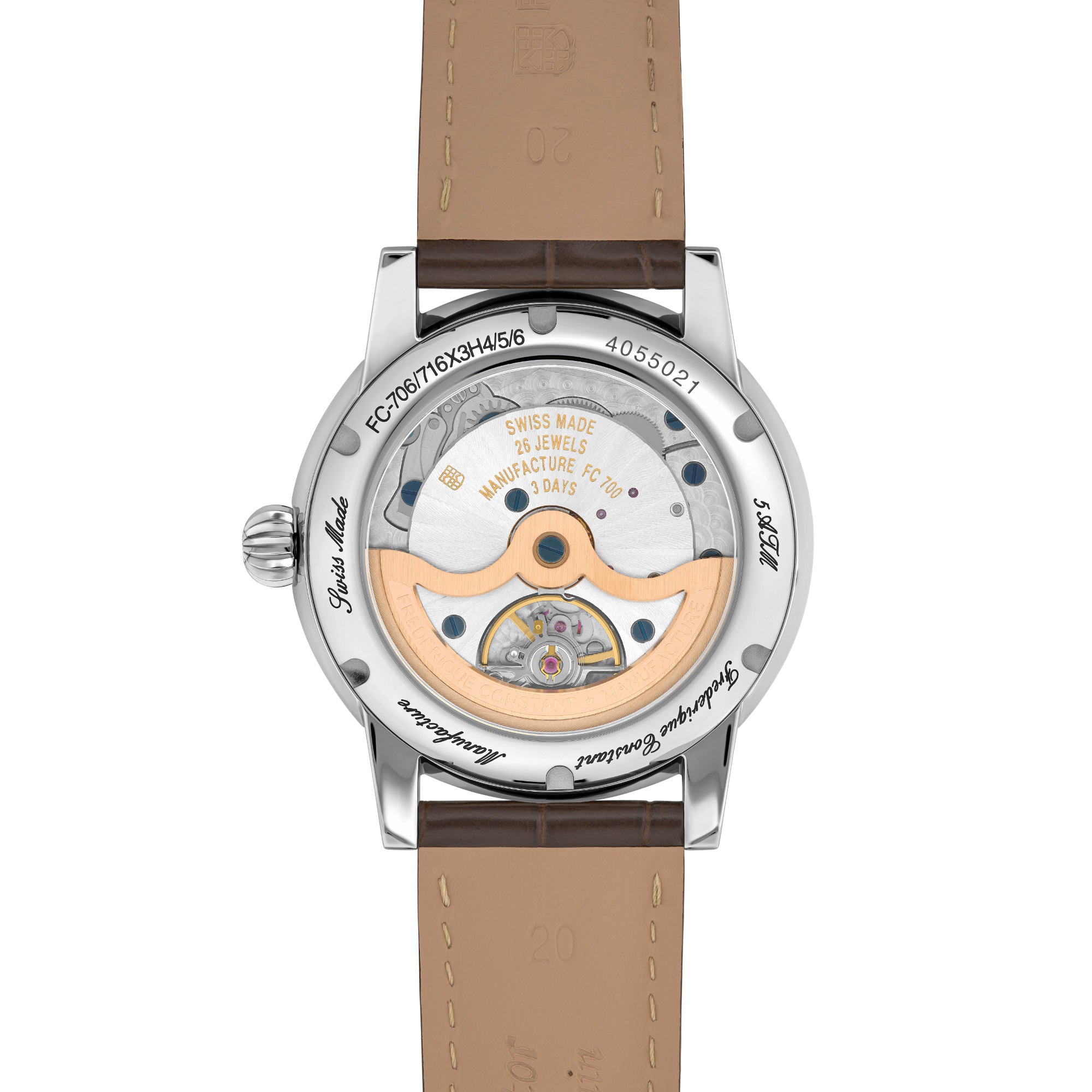 Frederique Constant Manufacture Classic Date (FC-706SAL3H6) aus Leder, Edelstahl