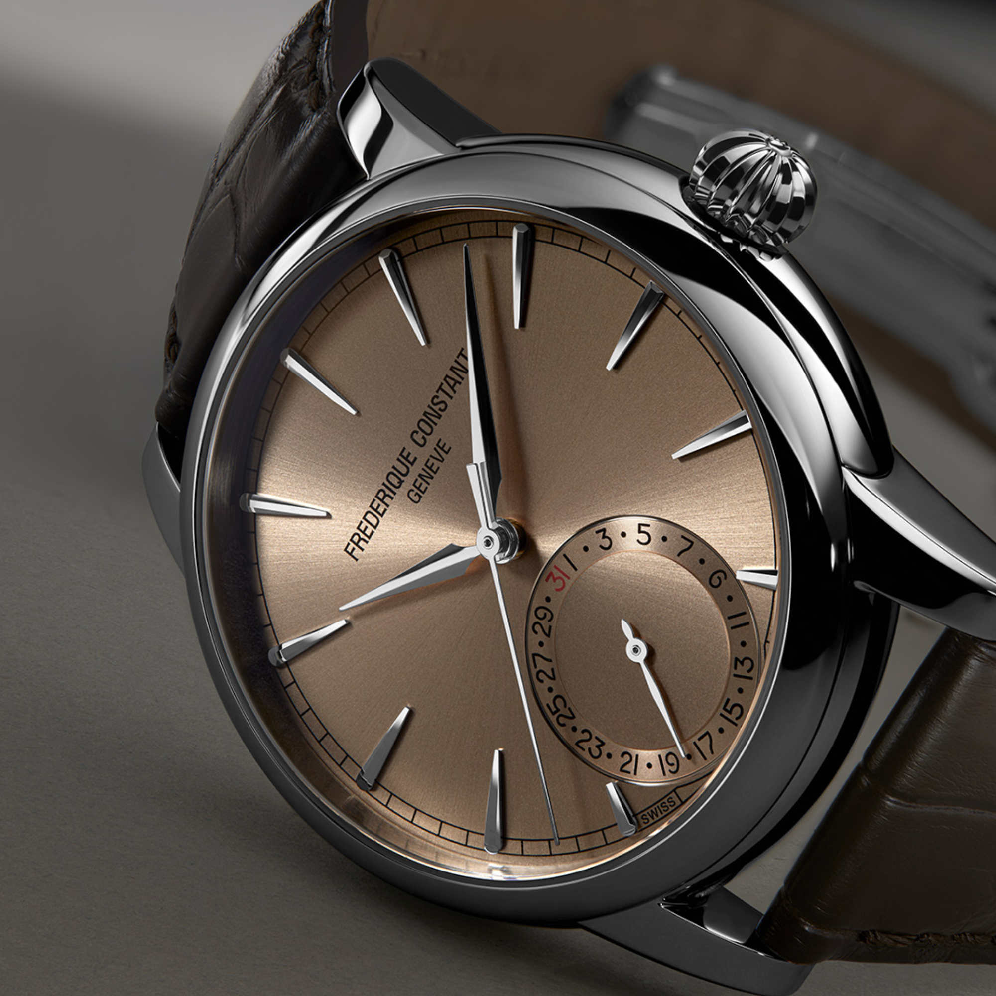 Frederique Constant Manufacture Classic Date (FC-706SAL3H6) aus Leder, Edelstahl