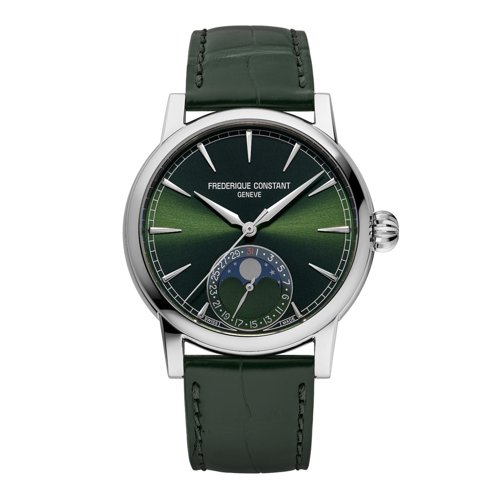 Frederique Constant Manufacture Classic Moonphase Date (FC-716GR3H6) aus Leder, Edelstahl