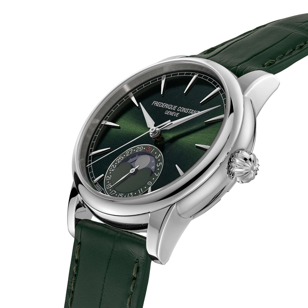 Frederique Constant Manufacture Classic Moonphase Date (FC-716GR3H6) aus Leder, Edelstahl