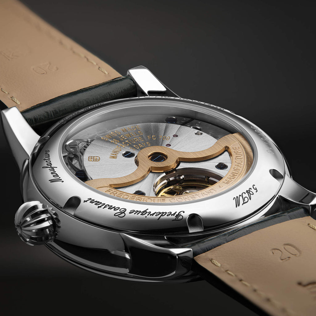 Frederique Constant Manufacture Classic Moonphase Date (FC-716GR3H6) aus Leder, Edelstahl