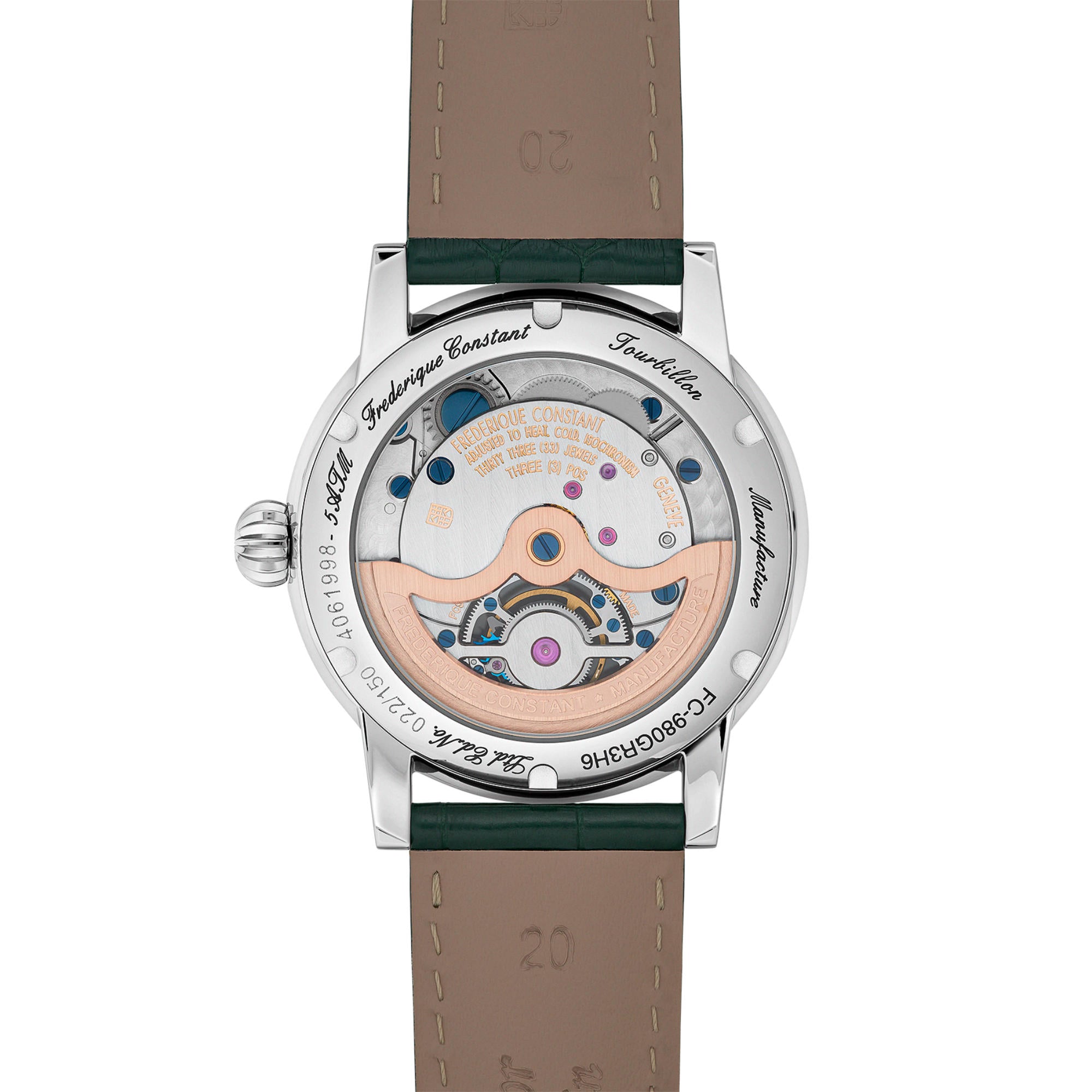 Frederique Constant Manufacture Classic Tourbillon (FC-980GR3H6) aus Leder, Edelstahl