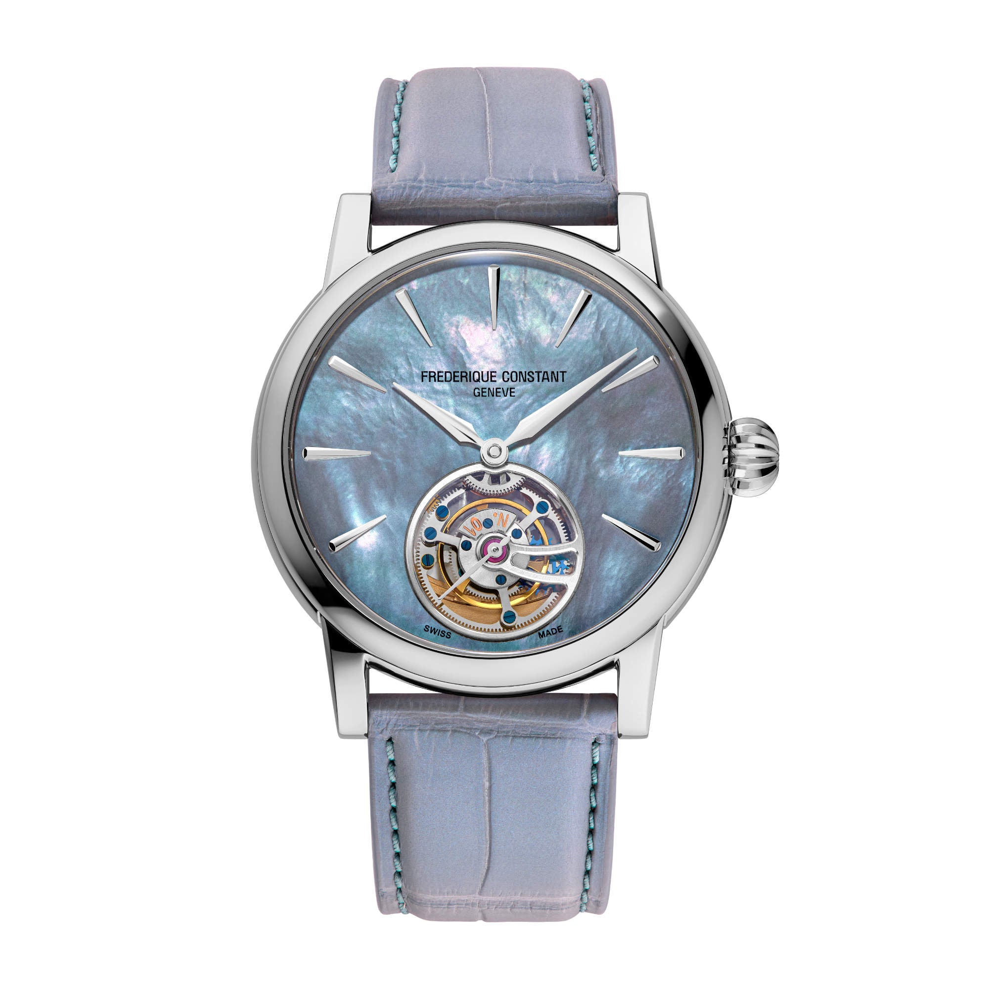 Frederique Constant Manufacture Classic Tourbillon (FC-980MPBL3H8) aus Weißgold, Leder