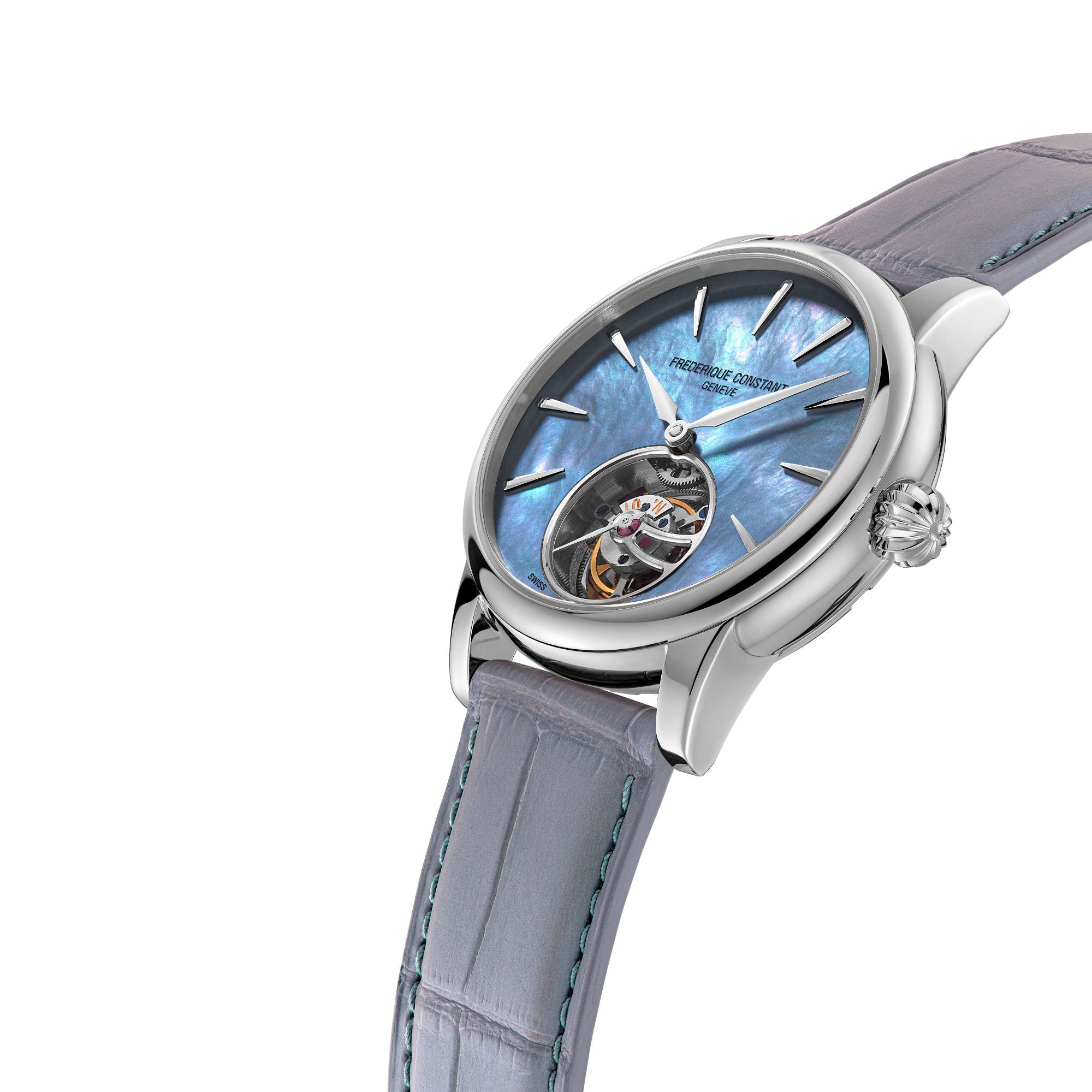 Frederique Constant Manufacture Classic Tourbillon (FC-980MPBL3H8) aus Weißgold, Leder