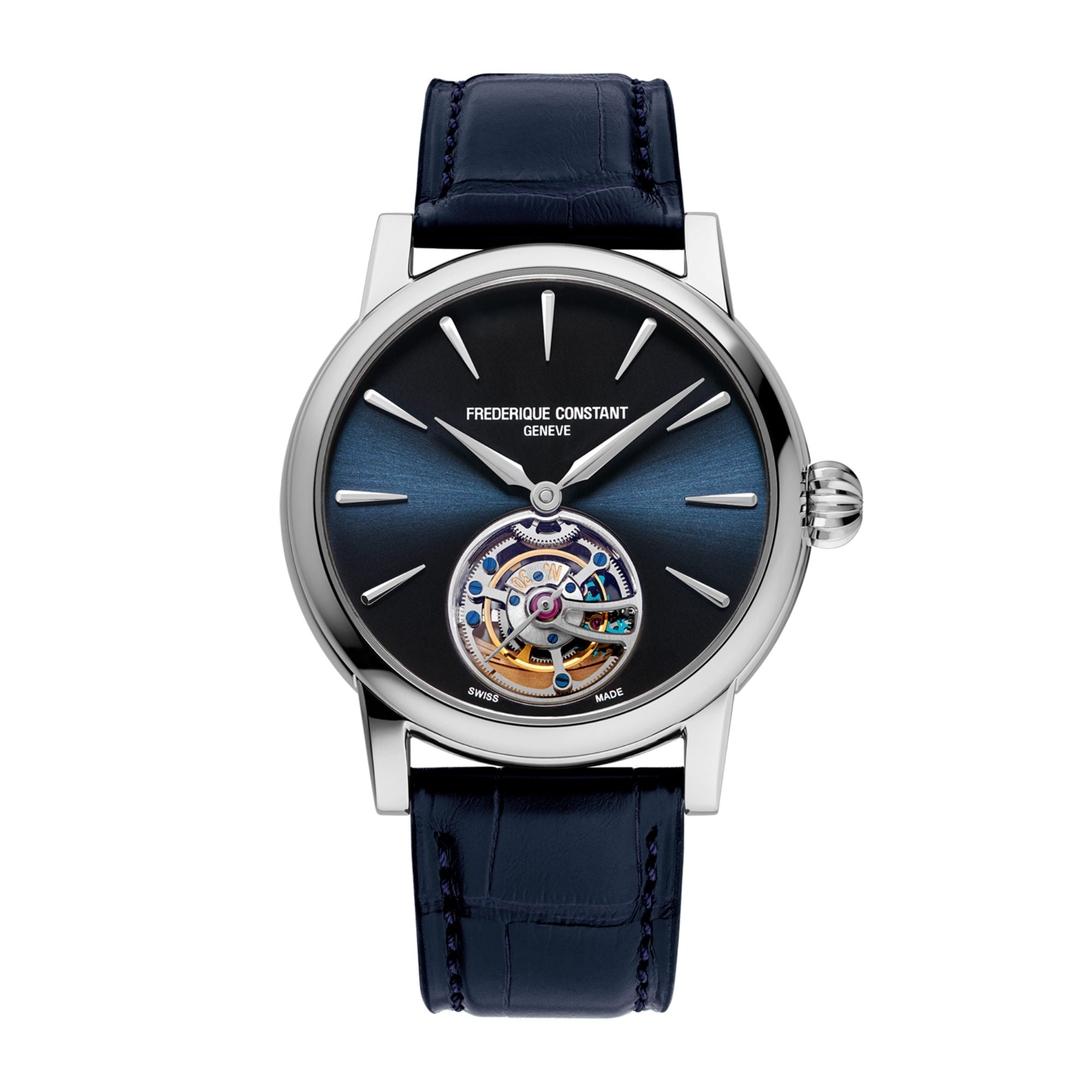 Frederique Constant Manufacture Classic Tourbillon (FC-980N3H6) aus Leder, Edelstahl