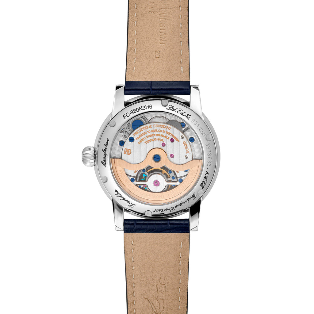 Frederique Constant Manufacture Classic Tourbillon (FC-980N3H6) aus Leder, Edelstahl