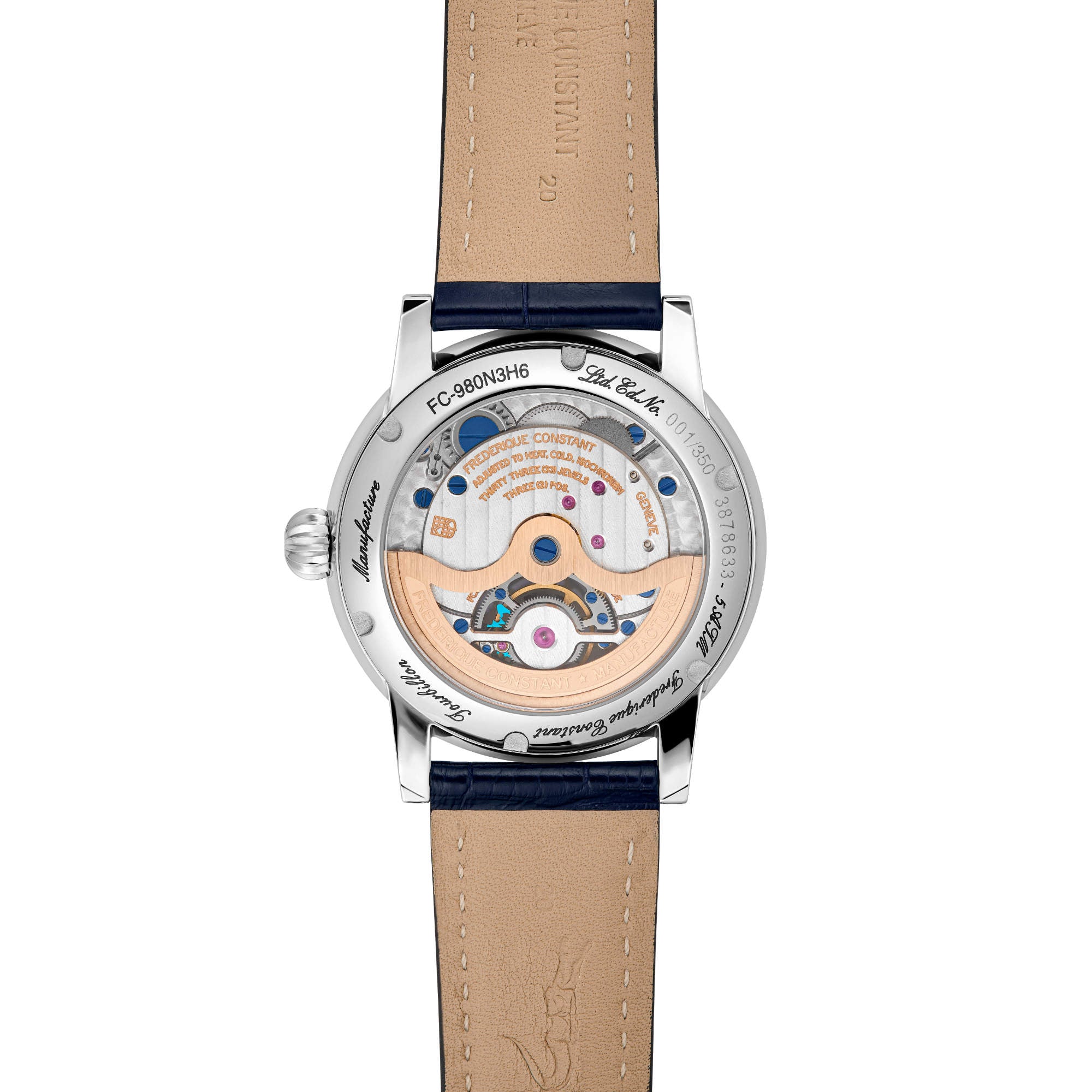 Frederique Constant Manufacture Classic Tourbillon (FC-980N3H6) aus Leder, Edelstahl
