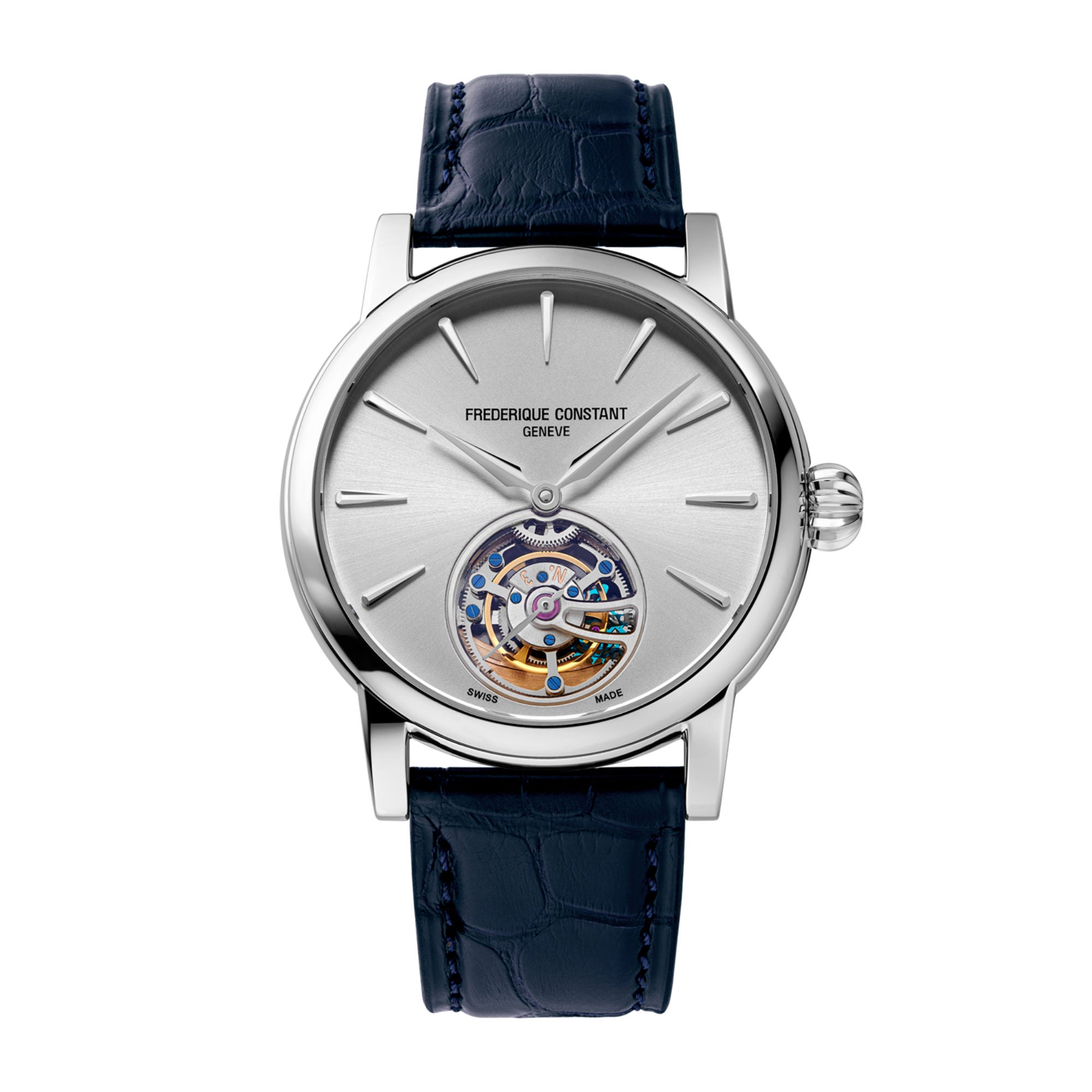 Frederique Constant Manufacture Classic Tourbillon (FC-980S3H6) aus Leder, Edelstahl