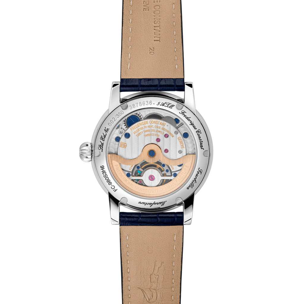 Frederique Constant Manufacture Classic Tourbillon (FC-980S3H6) aus Leder, Edelstahl