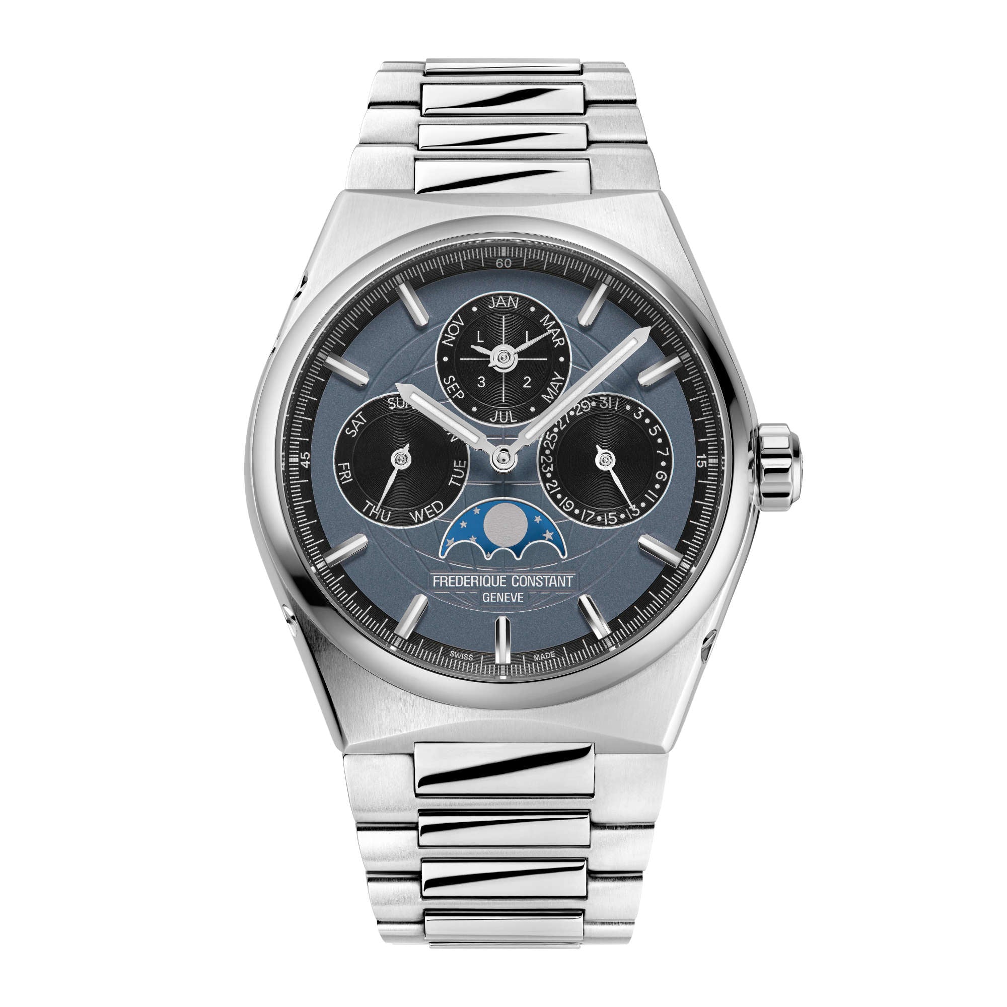 Frederique Constant Manufacture Classics Perpetual Calender (FC-775G4NH6B) aus Edelstahl