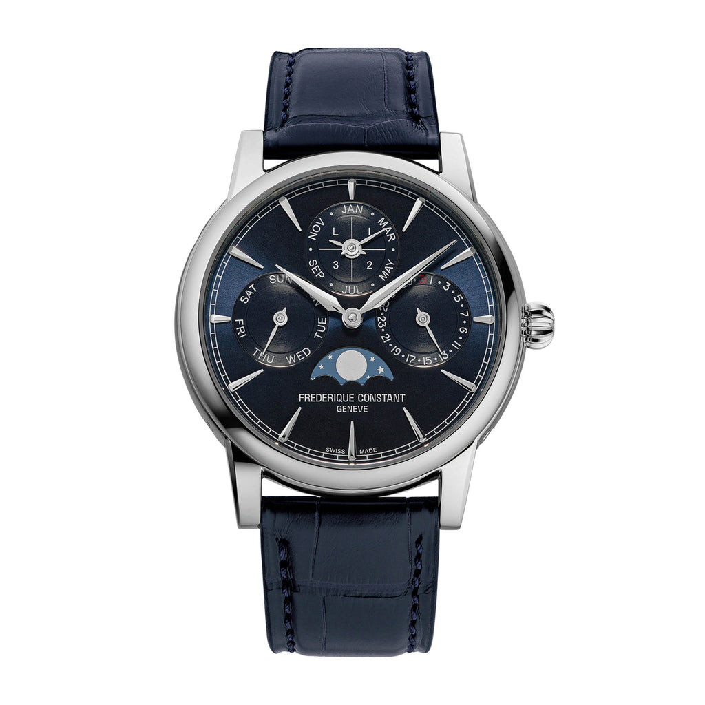 Frederique Constant Manufacture Classics Perpetual Calender (FC-776N3H6) aus Leder, Edelstahl