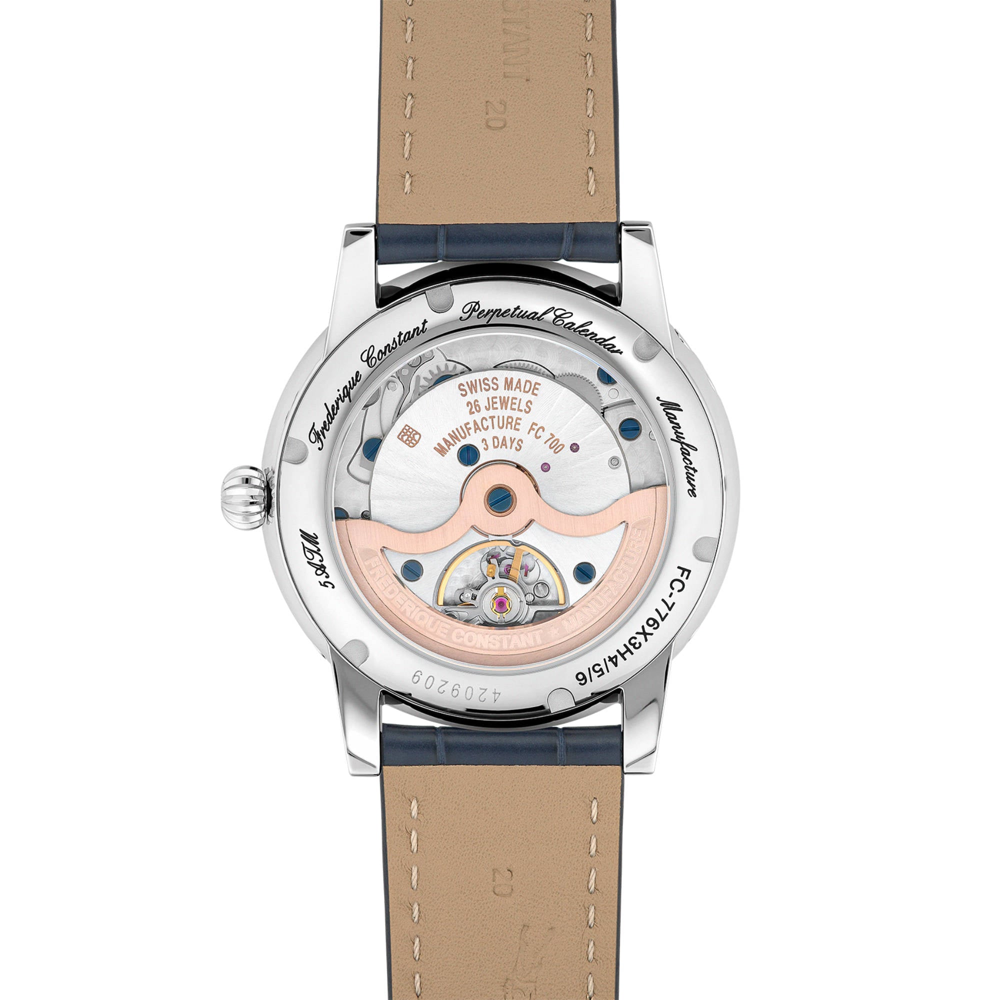 Frederique Constant Manufacture Classics Perpetual Calender (FC-776N3H6) aus Leder, Edelstahl