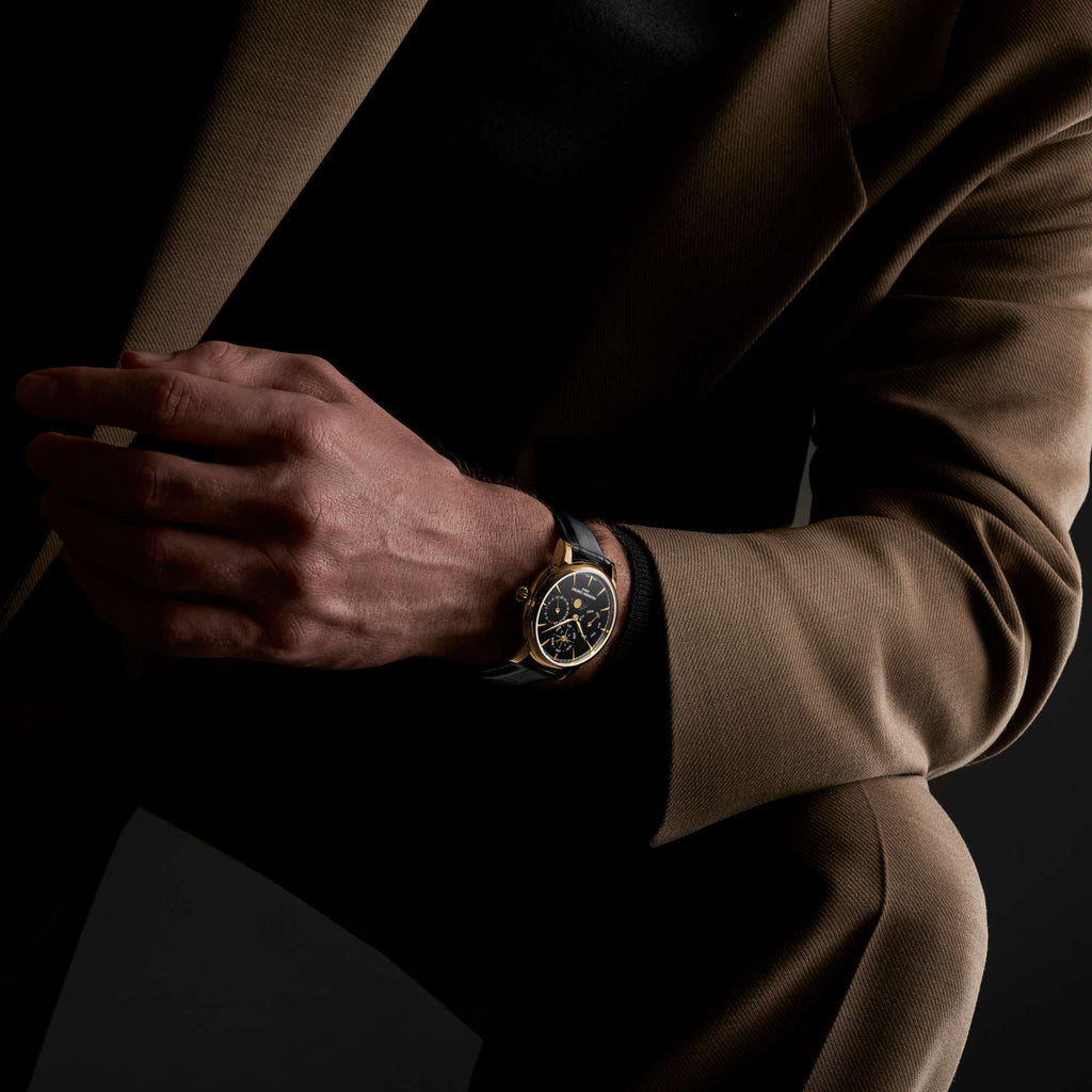 Frederique Constant Manufacture Classics Perpetual Calender (FC-776ONB3H7) aus Gelbgold, Leder