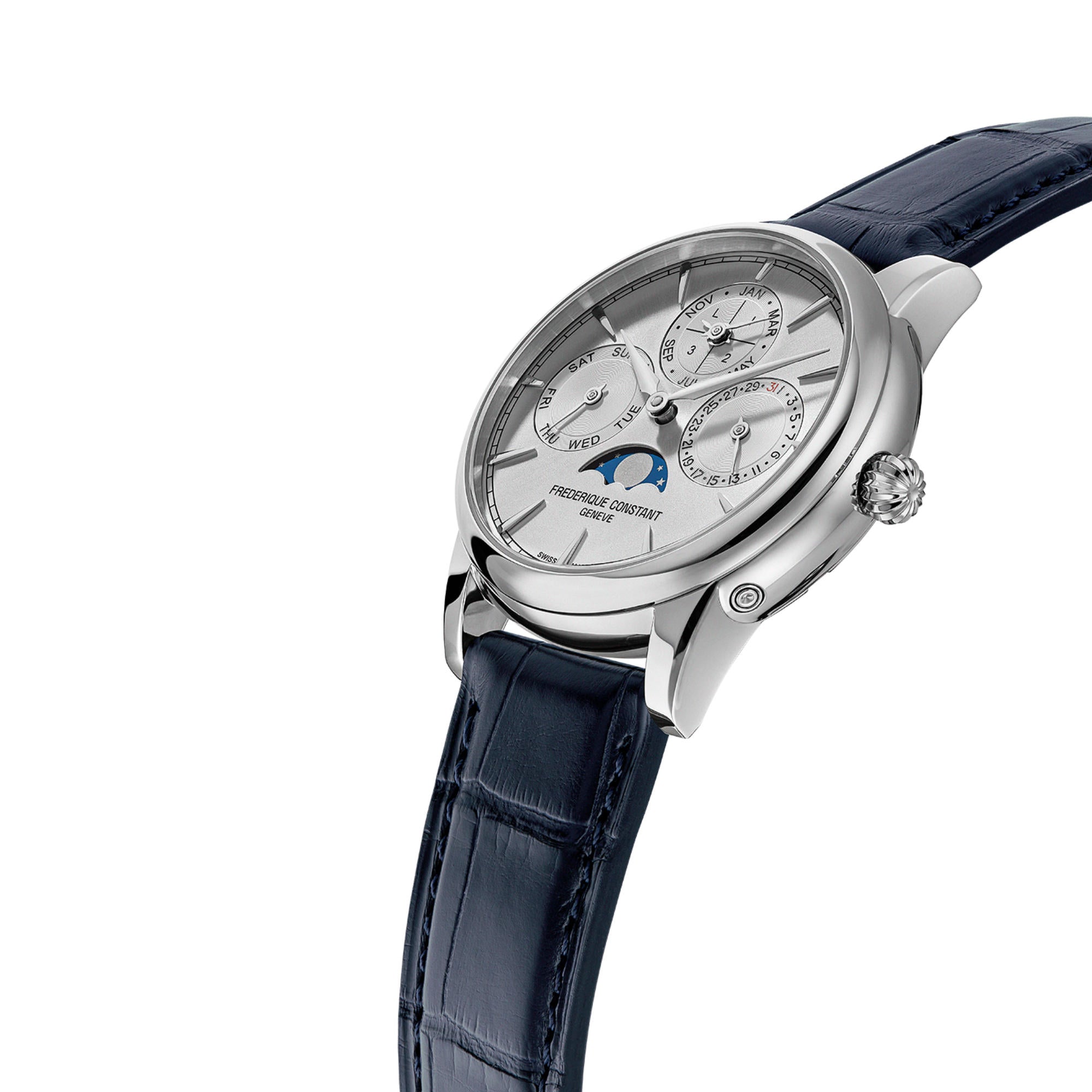 Frederique Constant Manufacture Classics Perpetual Calender (FC-776S3H6) aus Leder, Edelstahl