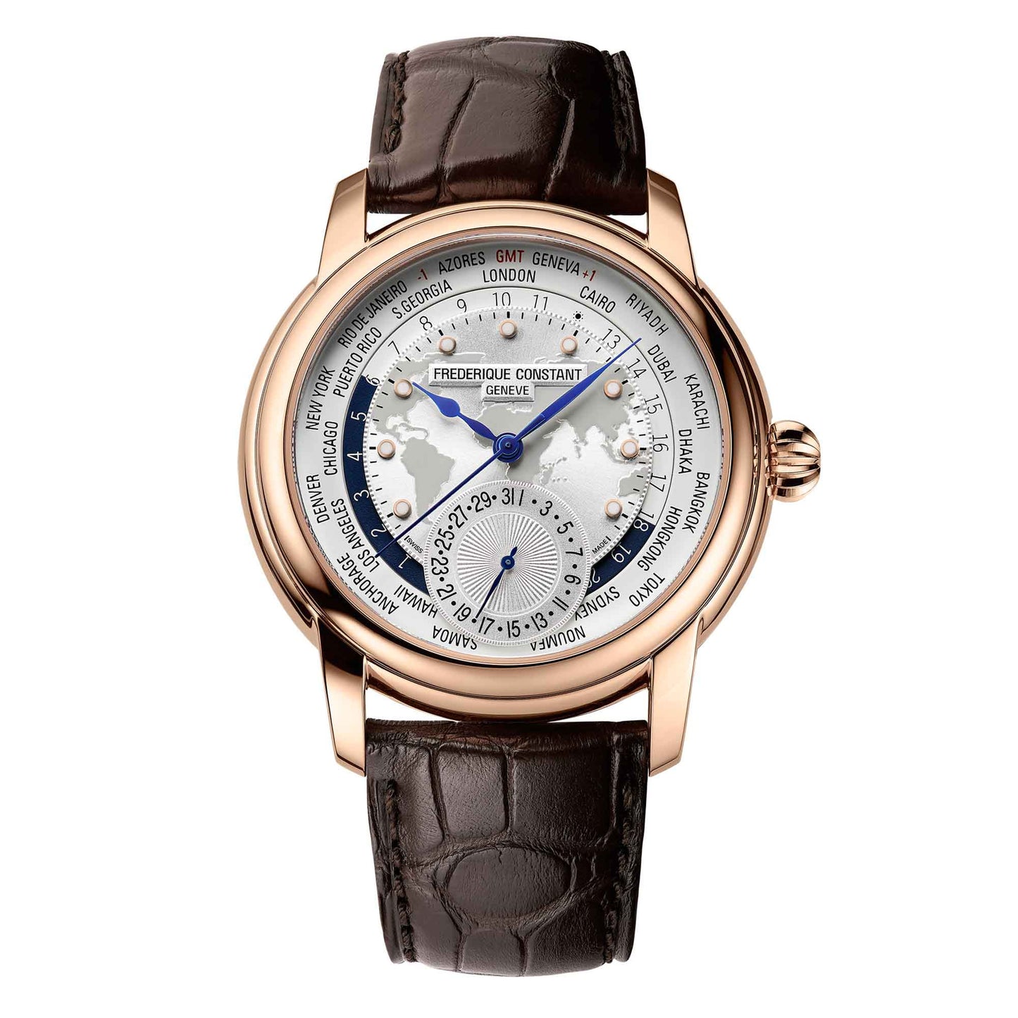 Manufacture Classics Worldtimer, Edelstahl von Frederique Constant (FC-718WM4H4)