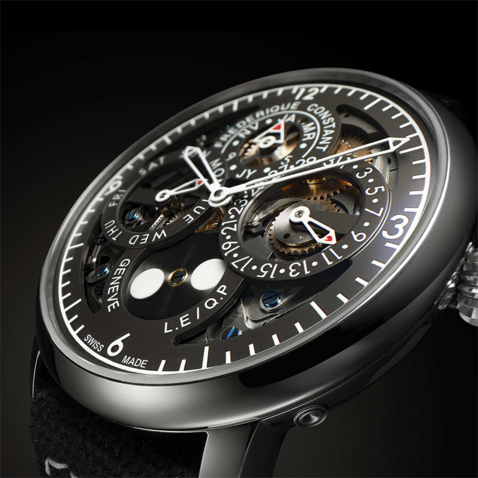 Frederique Constant Manufacture Slimline Perpetual Calendar (FC-775PS4S6) aus Edelstahl