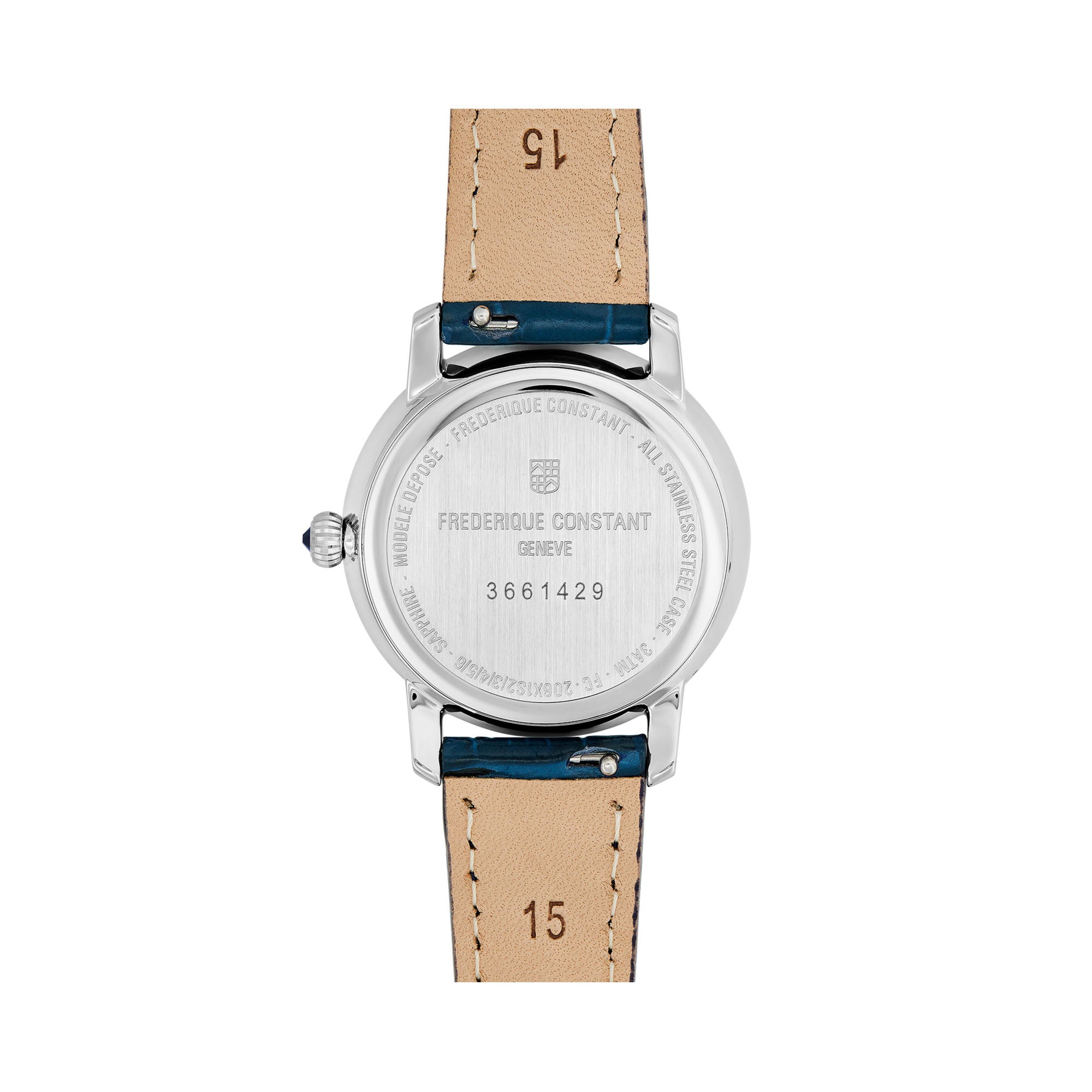 Frederique Constant Slimline Moonphase (FC-206MPWD1S6) aus Edelstahl mit Diamant und Perlmutt