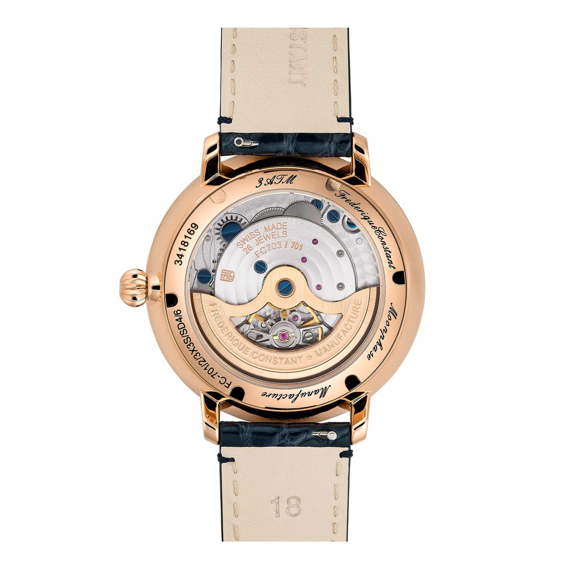 Slimline Moonphase Stars Manufacture, Roségold • Diamant von Frederique Constant (FC-701NSD3SD4)