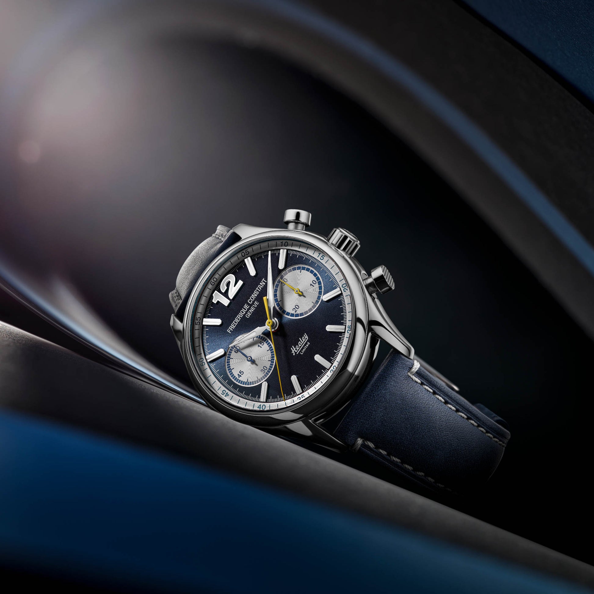 Vintage Rally Healey Chrono, Edelstahl von Frederique Constant (FC-397HNS5B6)