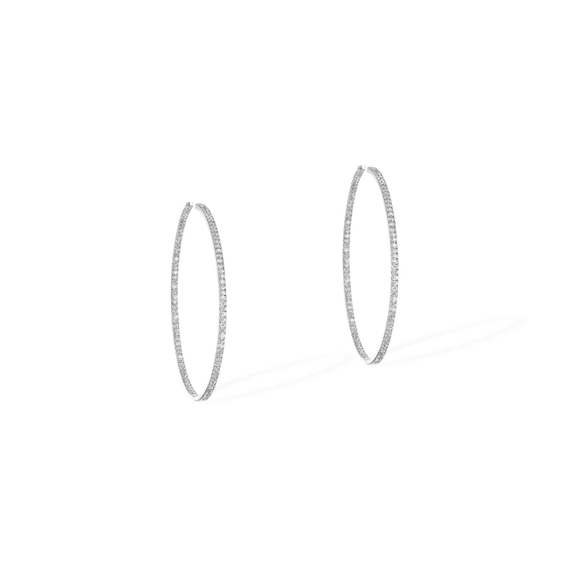Gatsby Small Hoop Creolen, Weißgold • Diamant von Messika (04686-WG)