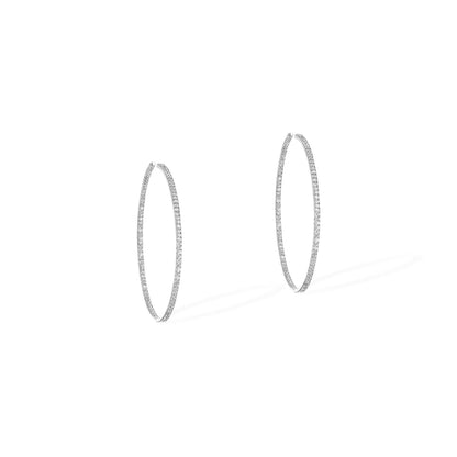 Gatsby Small Hoop Creolen, Weißgold • Diamant von Messika (04686-WG)
