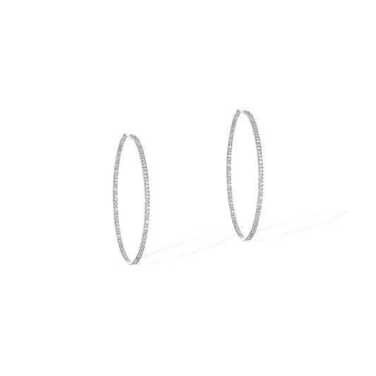 Gatsby Small Hoop Creolen, Weißgold • Diamant von Messika (04686-WG)