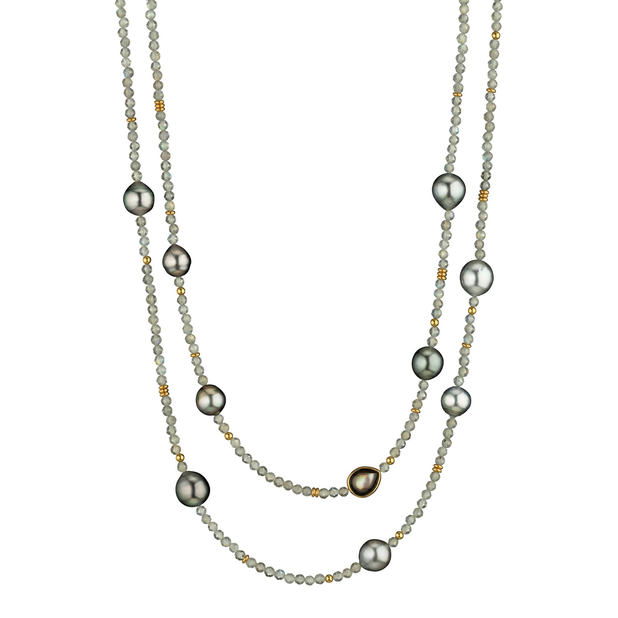 Gellner Big Bang Collier (2-81681-01) aus Gelbgold mit Perlmutt