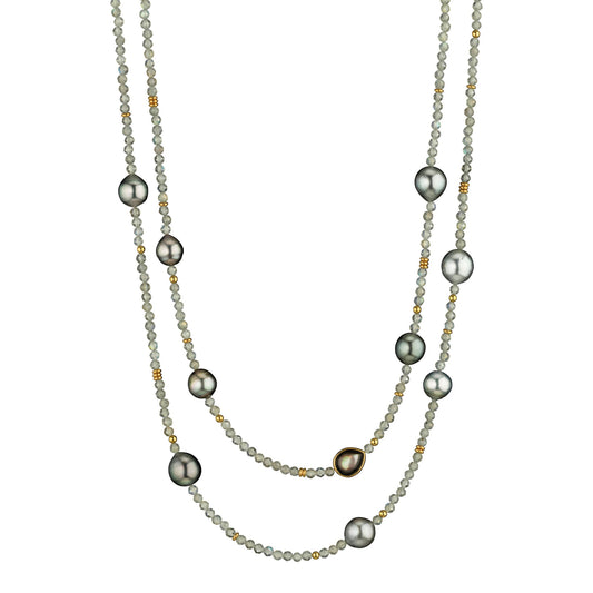 Big Bang Collier, Gelbgold • Perlmutt von Gellner (2-81681-01)