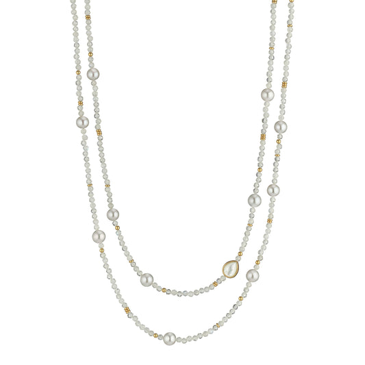 Big Bang Collier, Gelbgold • Mondstein • Perlmutt von Gellner (2-81692-01)