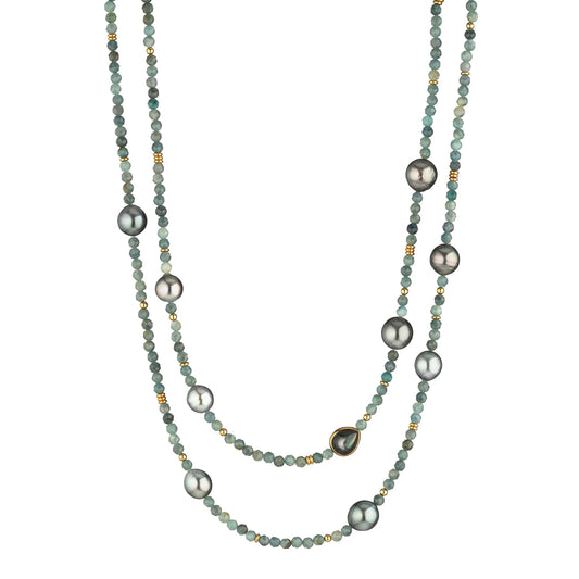 Big Bang Collier, Gelbgold • Perlmutt • Turmalin von Gellner (2-81694-01)