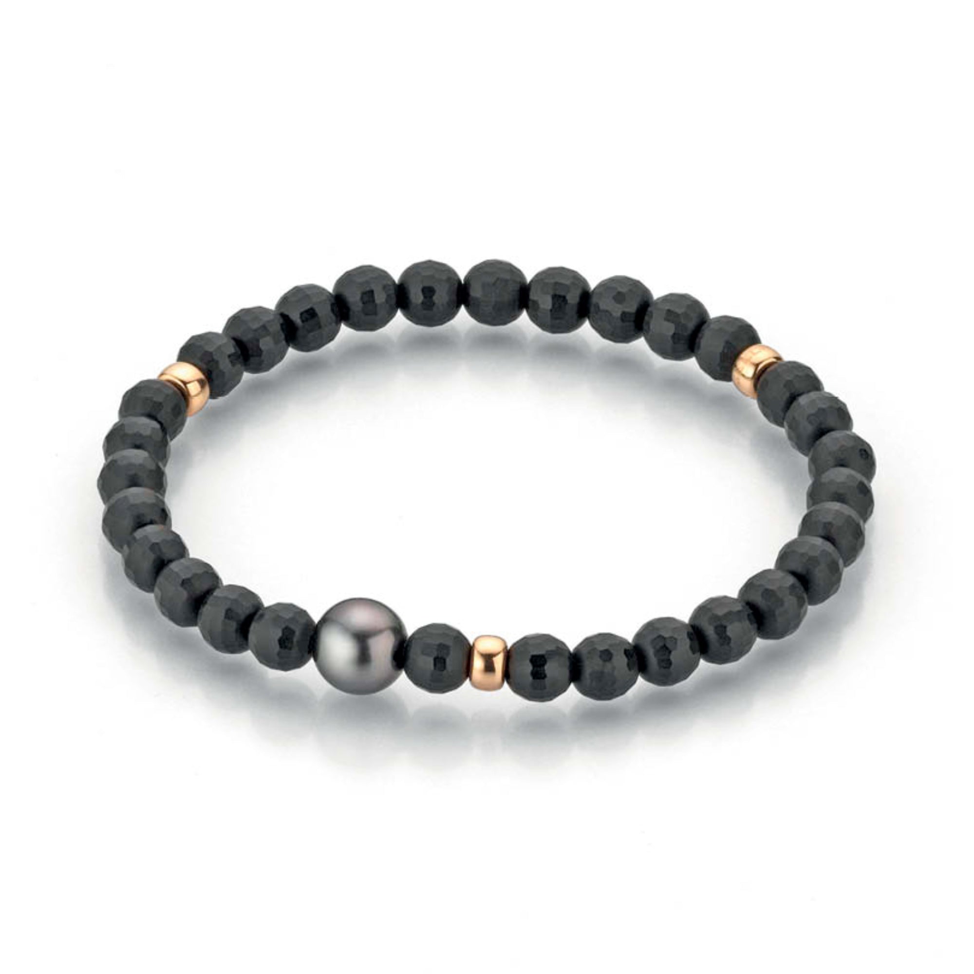 Gellner Bold Armband (5-24593-01) aus Roségold mit Onyx