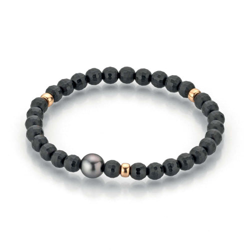 Gellner Bold Armband (5-24593-01) aus Roségold mit Onyx