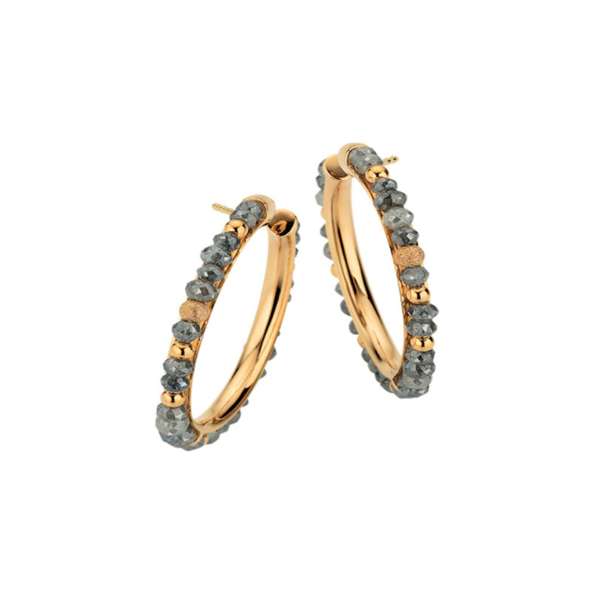 Gellner Castaway Creolen (5-24132-03) aus Bicolor-Gold mit Diamant